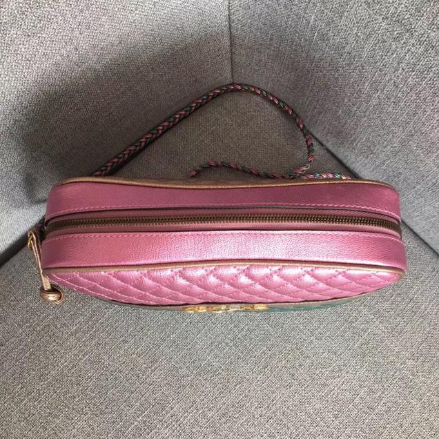 Gucci Small Laminated Leather Shoulder Bag for Women - Blue & Pink Crossbody Purse, Perfect for Work, Travel & Evening Out