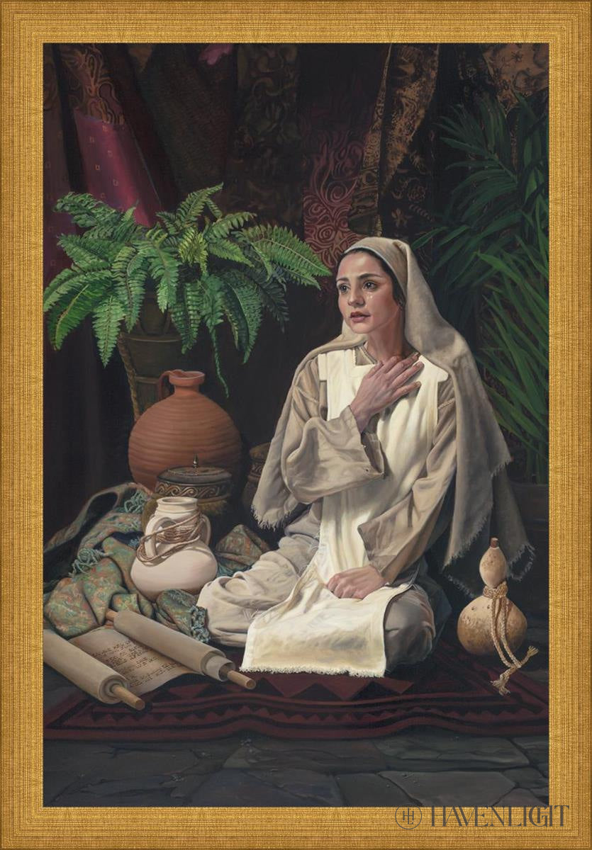 Behold Thy Handmaiden - Elegant Christian Home Decor for Prayer & Meditation | Perfect for Church Altars, Home Worship Spaces & Gift Giving