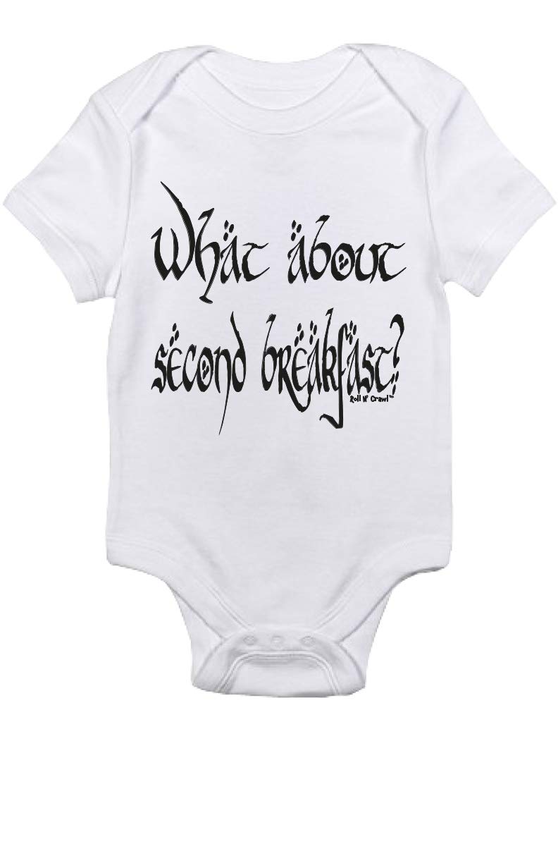 T-Rex Apparel Lord of The Rings 'What About Second Breakfast?' Graphic T-Shirt - Funny Movie Quote Tee for Fans & Gifts - Perfect for Cosplay, Conventions & Everyday Wear