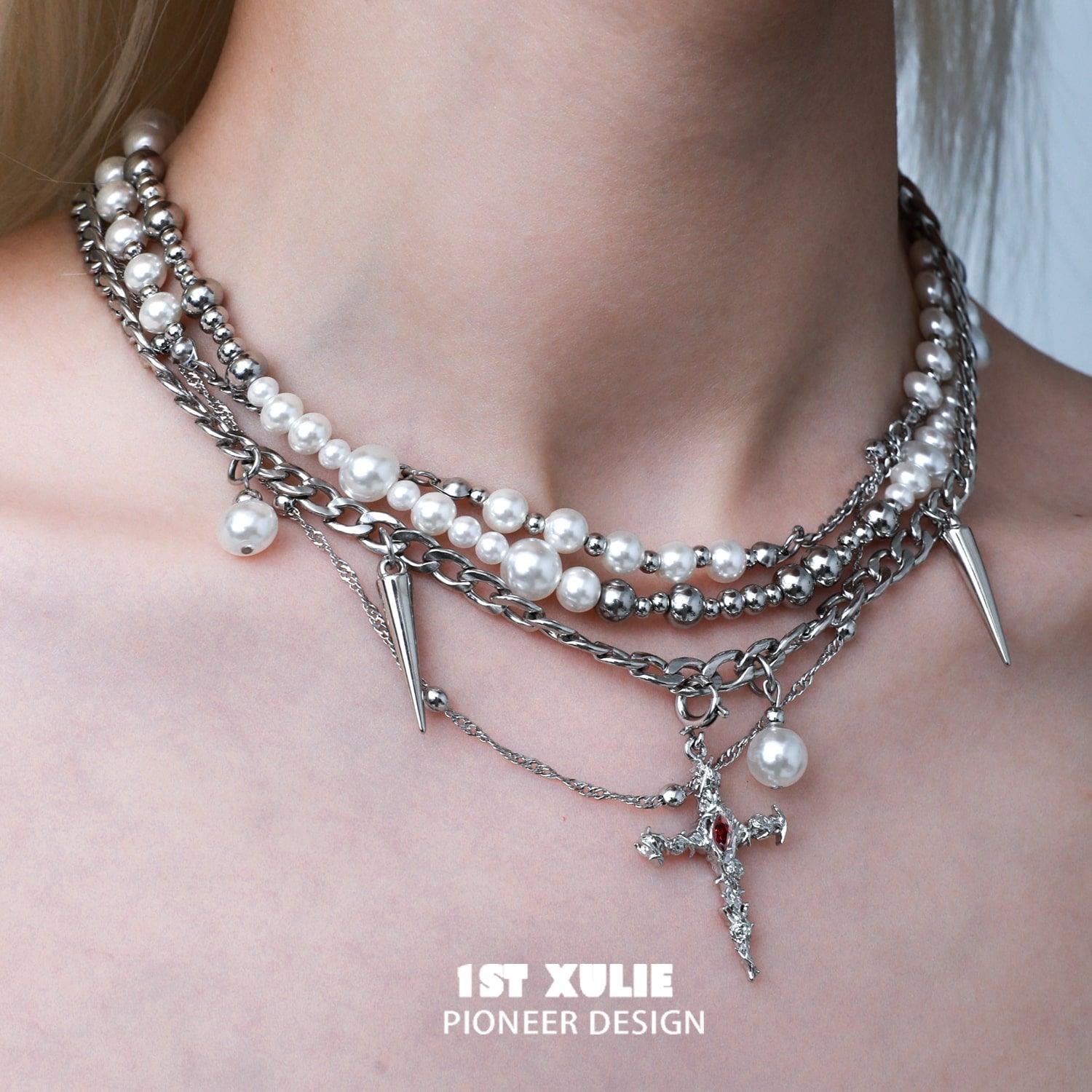 Rose Believer Pearl 18k Platinum Plated Necklace™ - Elegant Jewelry for Women, Perfect Gift for Anniversary, Valentine's Day & Special Occasions