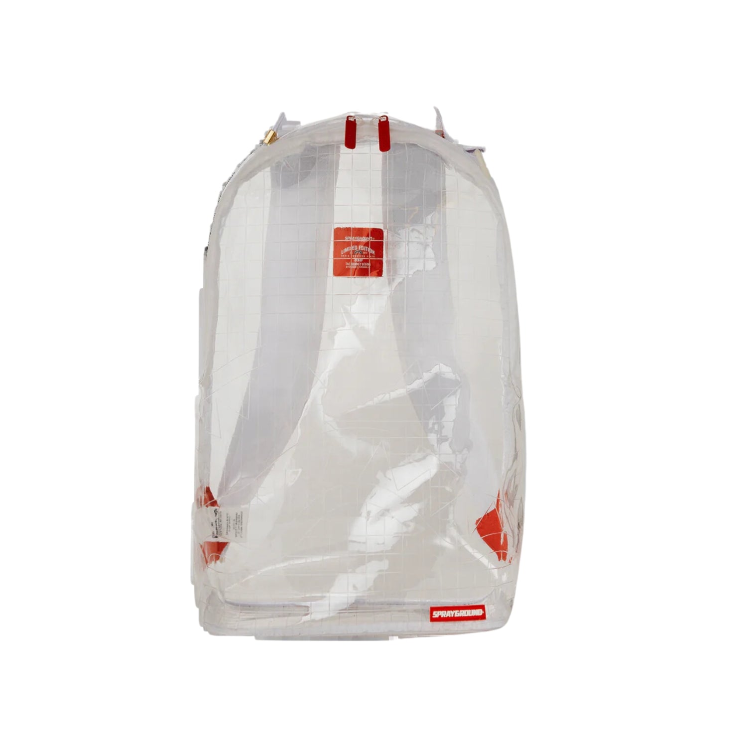 Clear Vision Sharks In Paris 100 All Clear Deluxe Backpack - Stylish Transparent School Bag for Students & Travelers