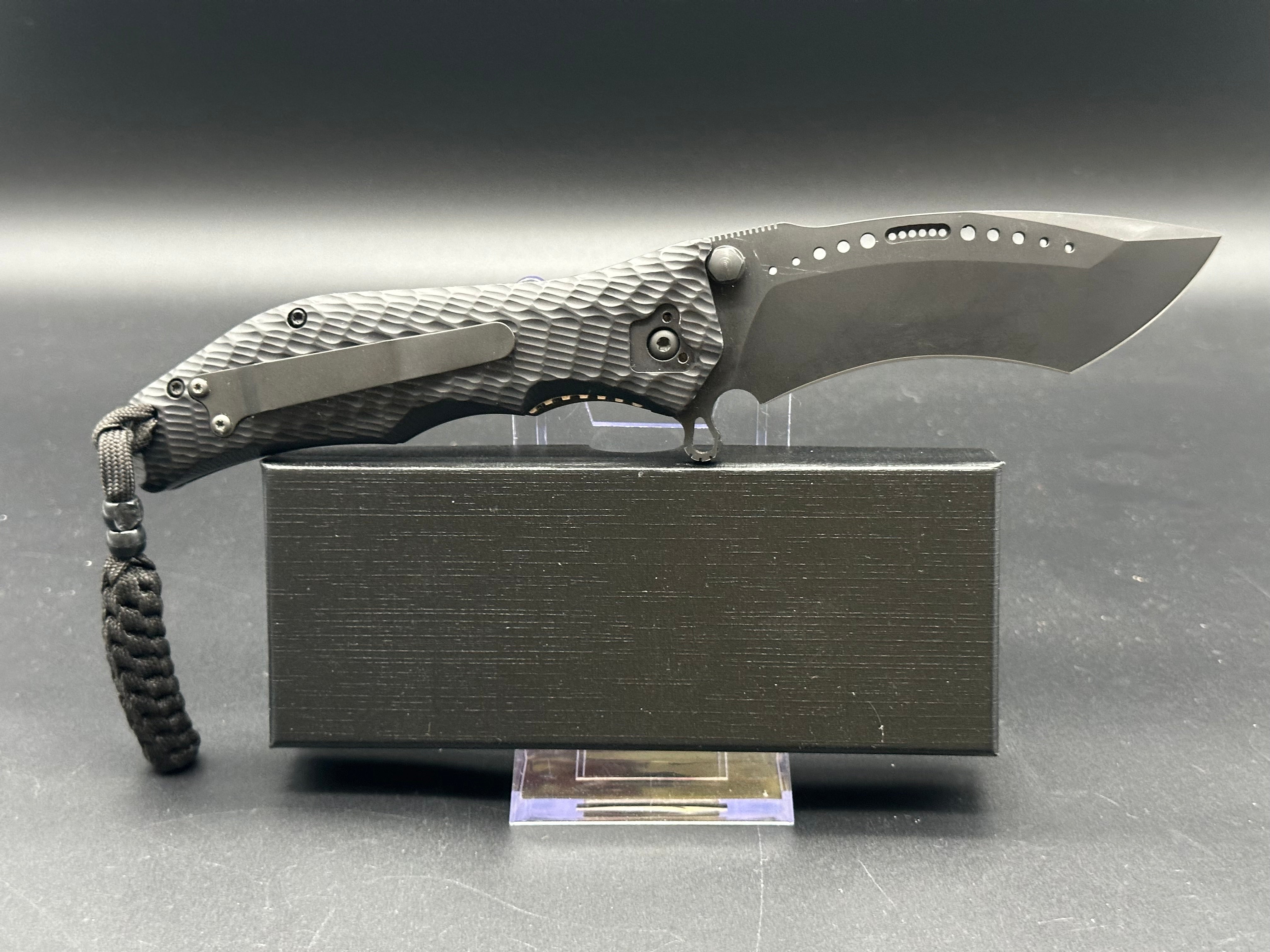 HTM Darrel Ralph Large Gun Hammer Radian Liner Lock Knife - Tactical Folding Pocket Knife for Outdoor Camping, Hunting & Survival Gear