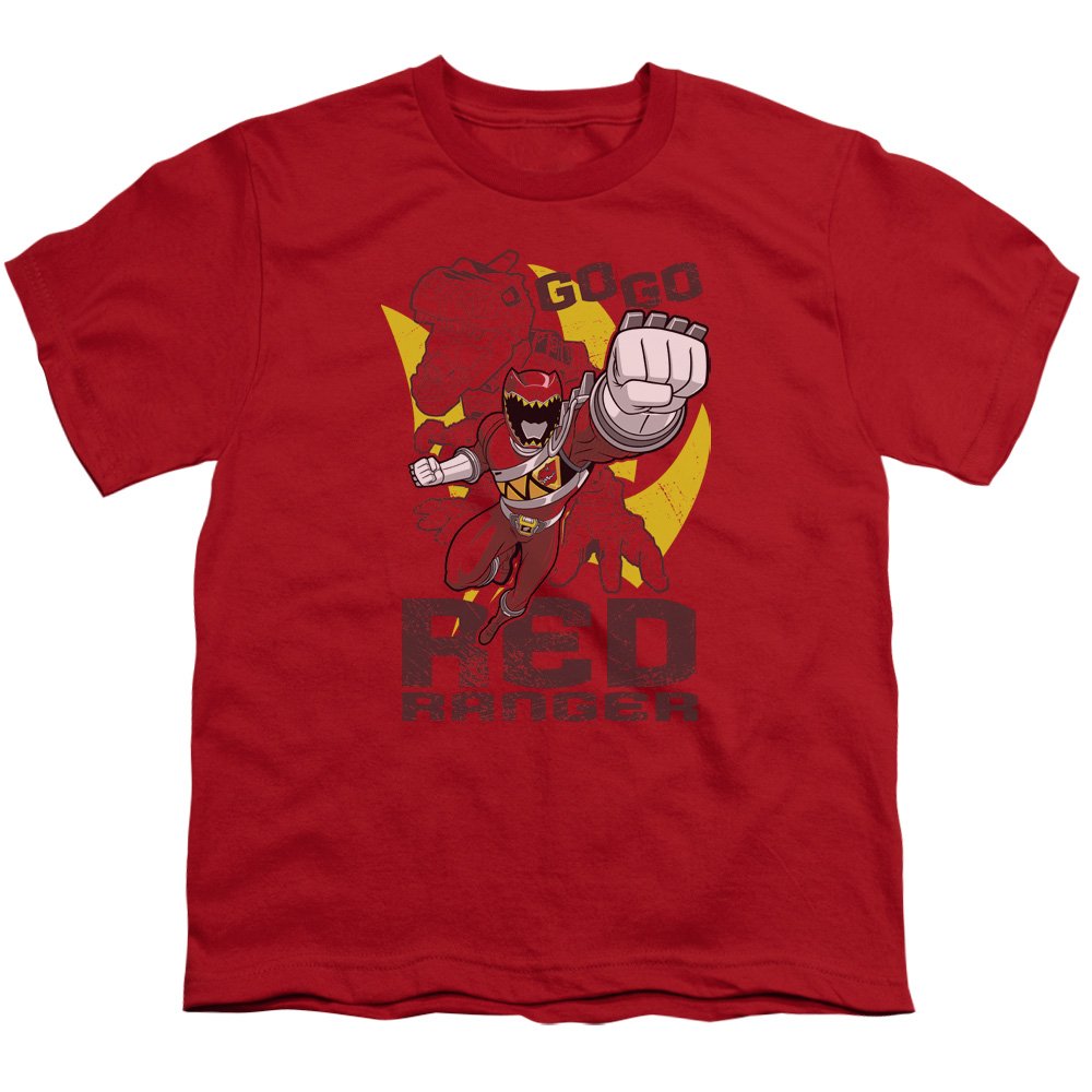 Power Rangers Men's Go Red Graphic T-Shirt - Superhero Cotton Tee for Fans & Collectors - Perfect for Cosplay, Comic Con & Everyday Wear