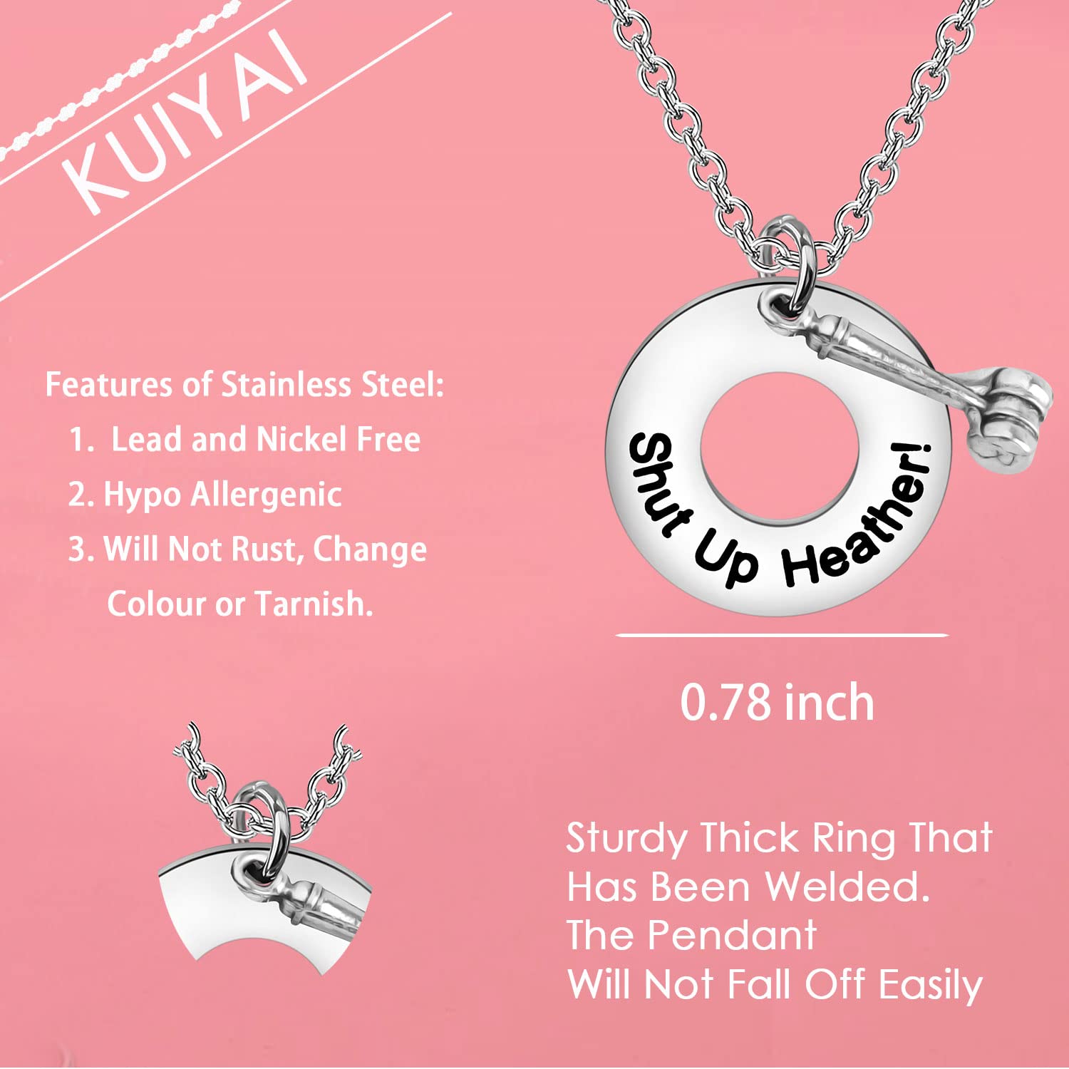 Heathers Broadway Musical Necklace - Vintage Inspired Jewelry Gift for Women & Girls - Perfect for Cosplay, Theater Fans & Musical Lovers