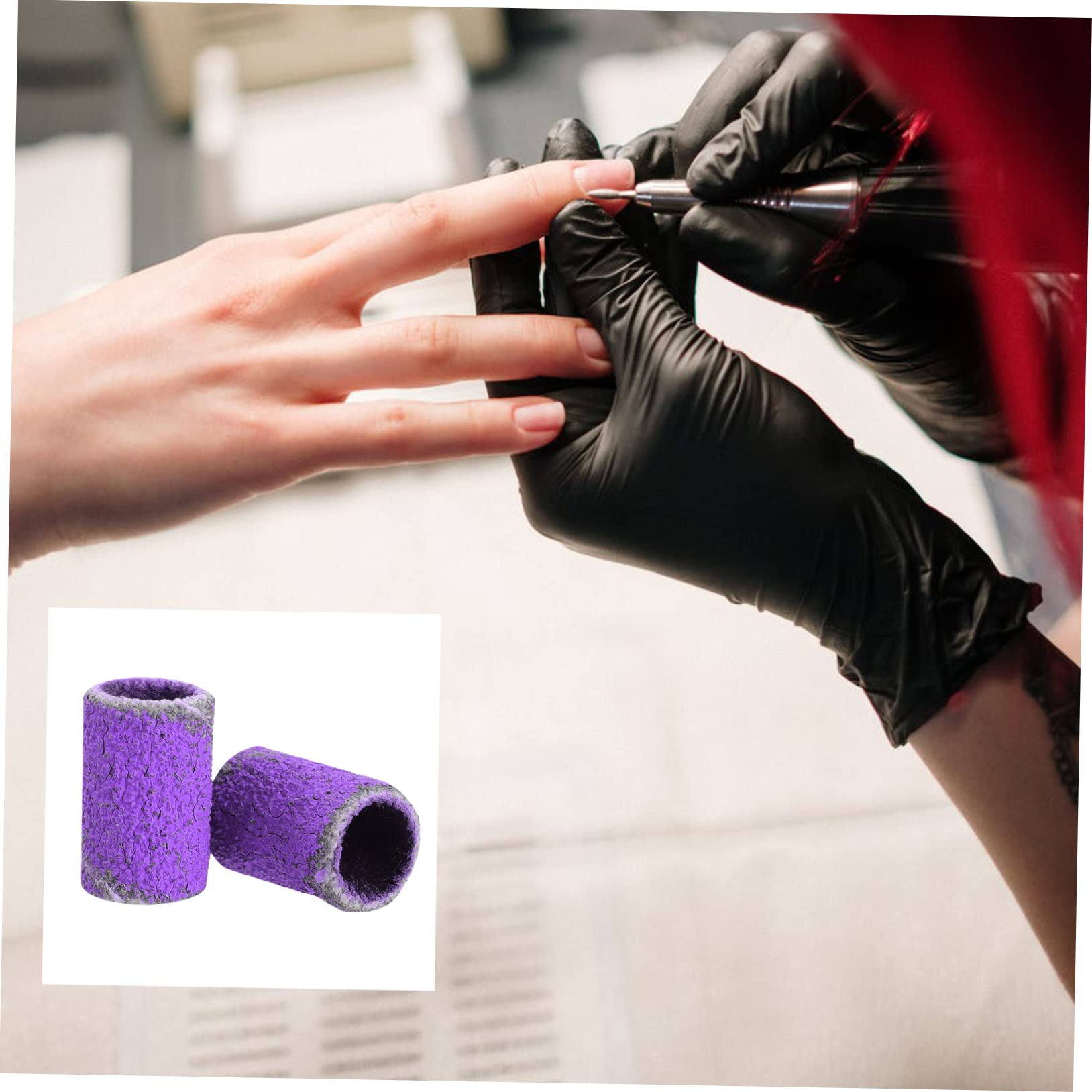 **Minkissy 2 Sets of 100pcs Nail Sanding Bands for Nail Art & Polishing – Professional Sanding Belts for Nail Drills, Perfect for Nail Salons & Personal Use – Smooth & Precise Manicure & Pedicure**    *(Use Case: Ideal for professional nail technicians, at-home manicures, acrylic nail prep, and gel polish removal.)*