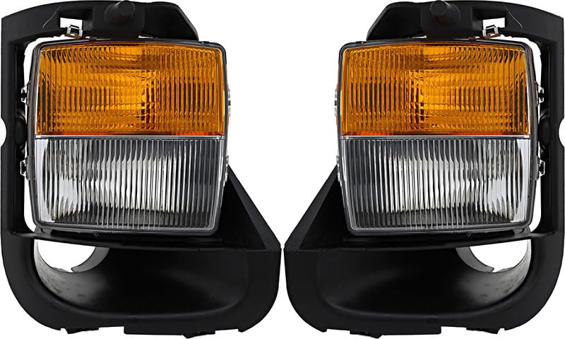 Cadillac CTS-V Fog Lights Lamps Set - Driver & Passenger Side - Compatible with 2003 2004 2005 2006 2007 Models - Durable Replacement for Improved Night Visibility & Style Upgrade