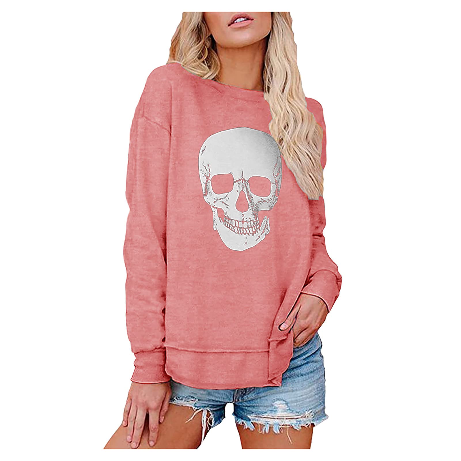 Plus Size Women's Crew Neck Basic Tops - Soft Printed Peplum Tunic Shirt for Work, Office & Nursing | Casual & Dressy Wear