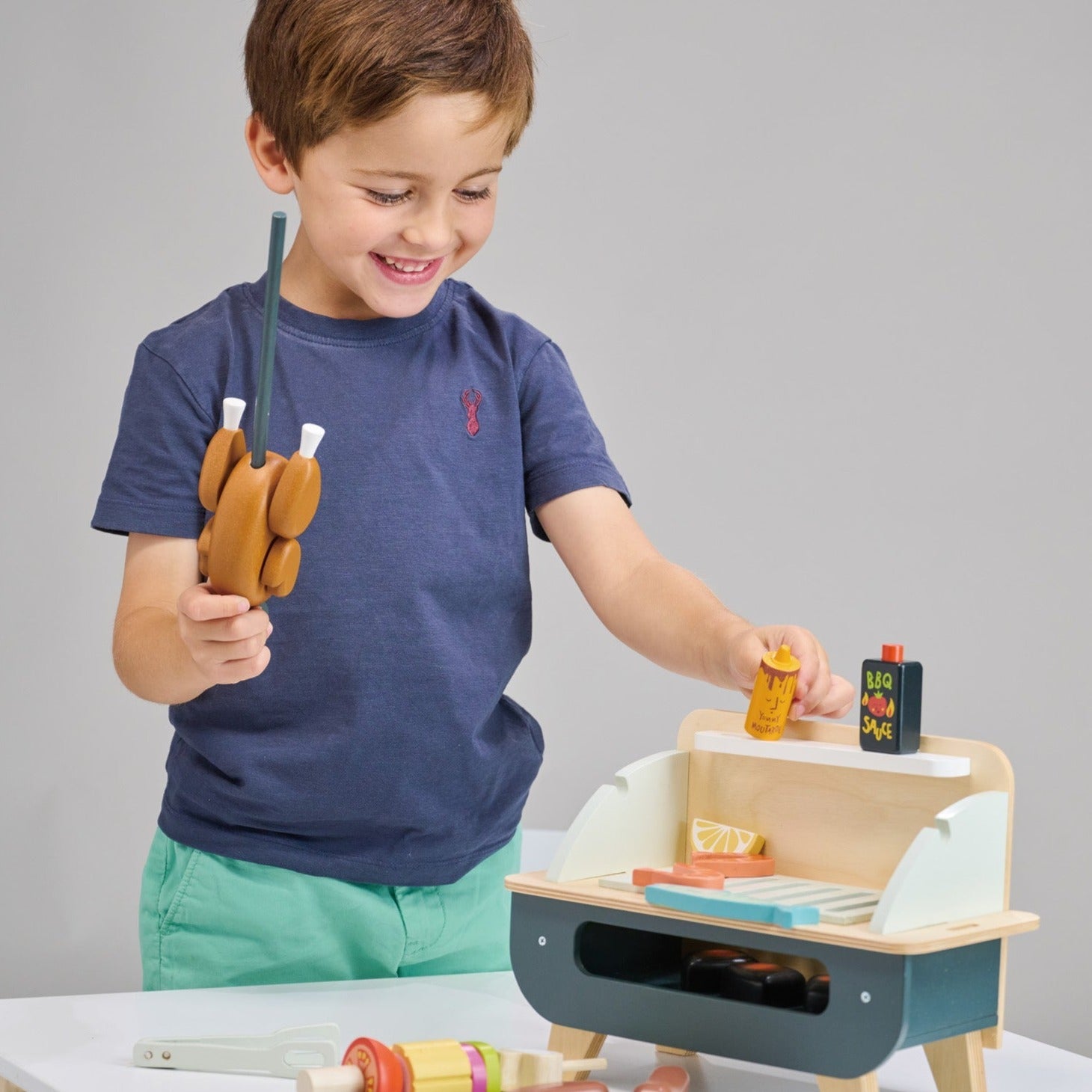 Best BBQ Grill Play Set for Kids - Outdoor Pretend Cooking Toy with Utensils & Accessories - Perfect for Backyard, Picnic, and Camping Fun