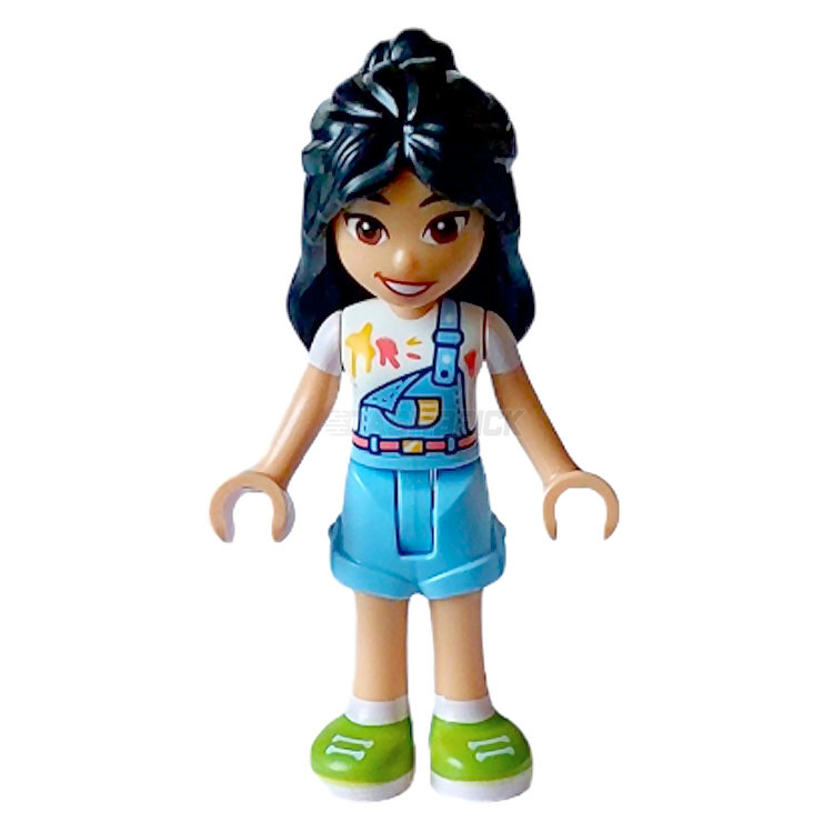LEGO Minifigure Friends Series - Liann with Overalls, Blue Shorts & Lime Green Shoes | Collectible Building Toy for Kids & Adults | Perfect for Playtime, Displays & LEGO Collections