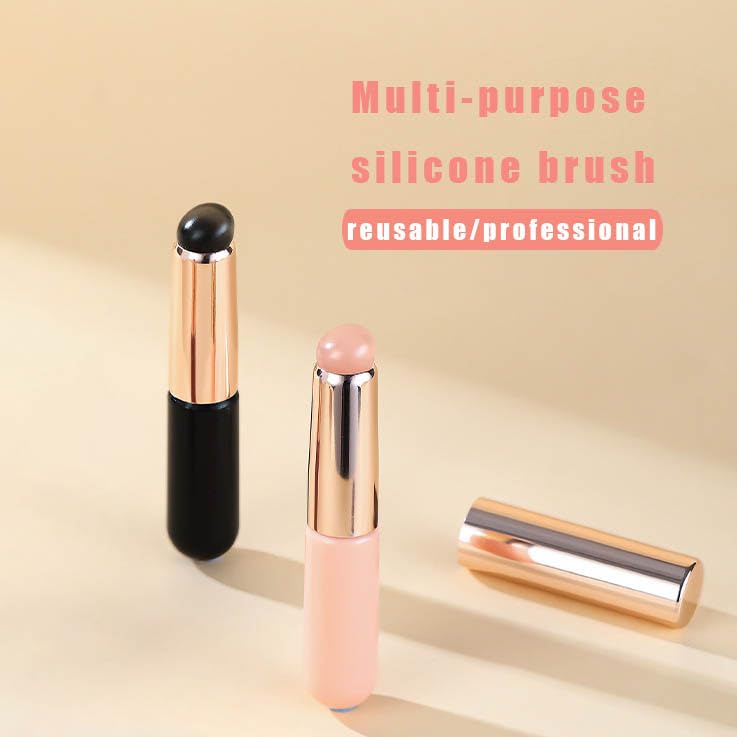 2pcs Soft Silicone Nail Art Stampers for French Tips - DIY Nail Stamping Manicure Kit with Brushes & Printer - Perfect for Home Manicures, Salon Nail Art & Professional Stamping Designs