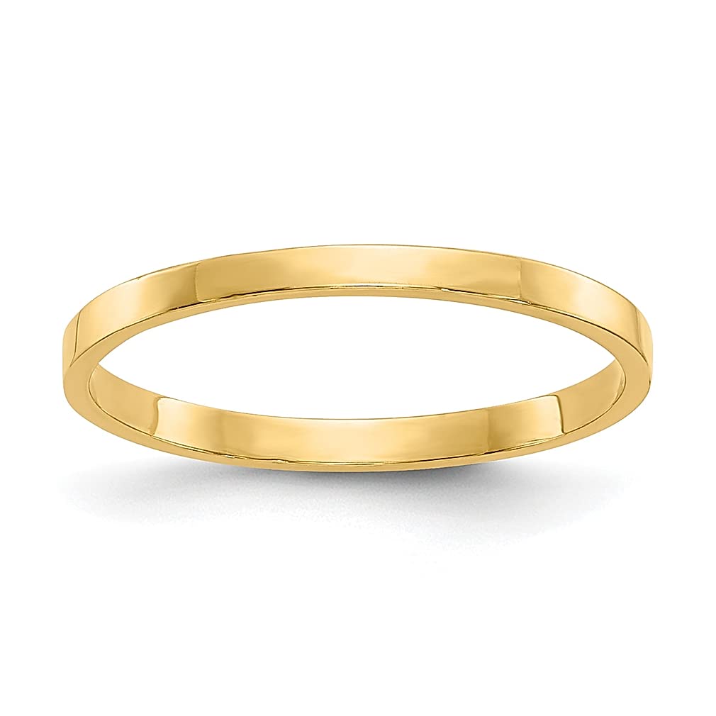 14K Yellow Gold Wedding Ring Band for Women - Elegant Baby & Child Jewelry - Perfect Gift for Her - Ideal for Weddings, Anniversaries & Special Occasions
