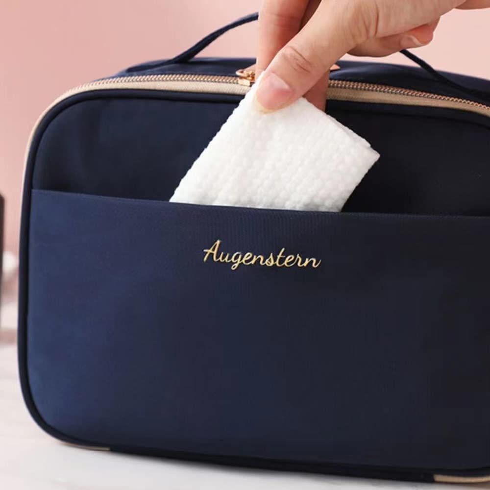 Waterproof Travel Toiletry Bag for Women - Large Portable Cosmetic Organizer with Mini Pocket for Skincare & Makeup | Perfect for Overnight Trips, Air Travel, and Vacation Essentials Storage