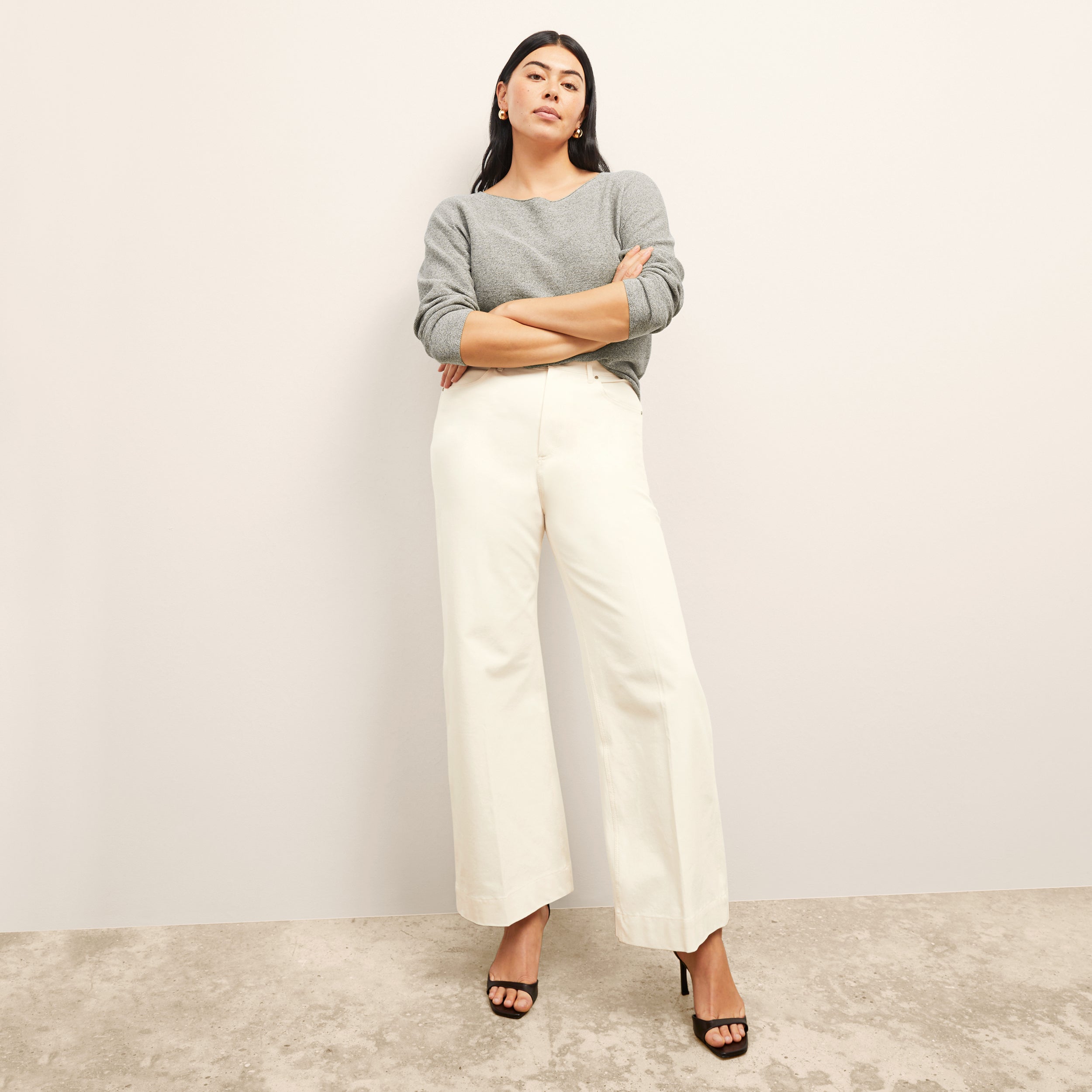 Milo Wide Leg Jeans for Women - Eco-Friendly Better Than Denim Stretch Pants in Bright Ivory | Casual Chic Outfit for Streetwear & Everyday Comfort
