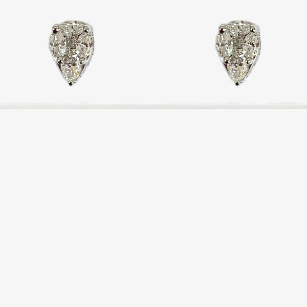 14K White Gold Diamond Stud Earrings for Women - Elegant & Timeless Jewelry Gift for Wedding, Anniversary & Special Occasions