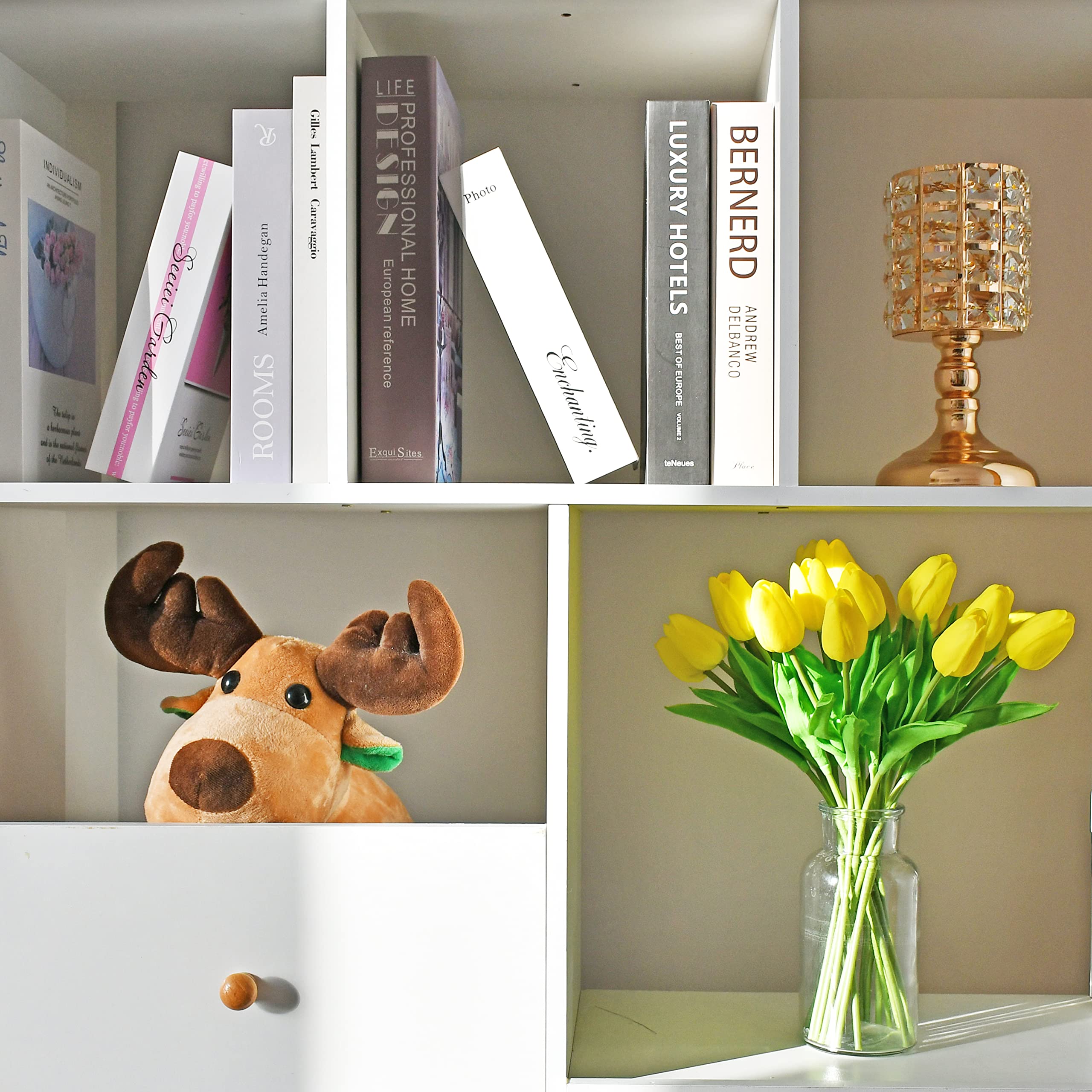 20pcs Yellow Artificial Tulip Silk Flowers 13.5