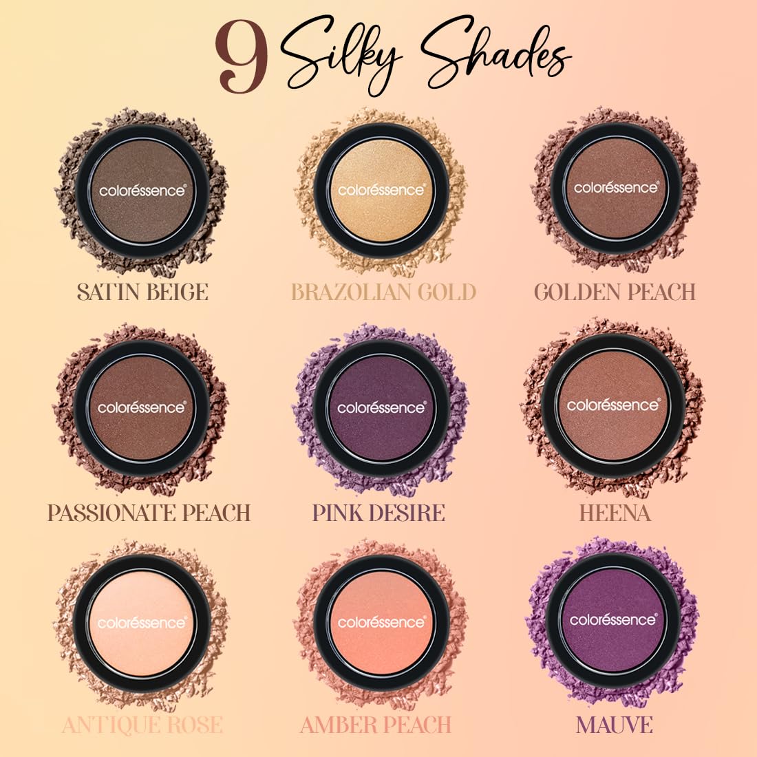 COLORESSENCE Satin Smooth Highlighter with Natural Pearl Finish - Mauve Blush for Face Contouring | Perfect for Everyday Glow & Special Occasion Makeup