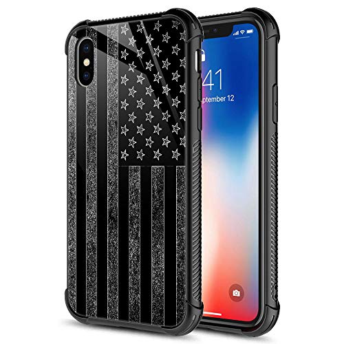 Black and White American Flag