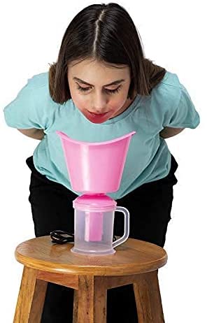 MARVELLA MART 3-in-1 Steam Vaporizer for Cold & Cough Relief - Nasal Steamer, Facial Inhaler, Personal Humidifier with Nozzle - Multi Color - Perfect for Home, Office & Travel Use