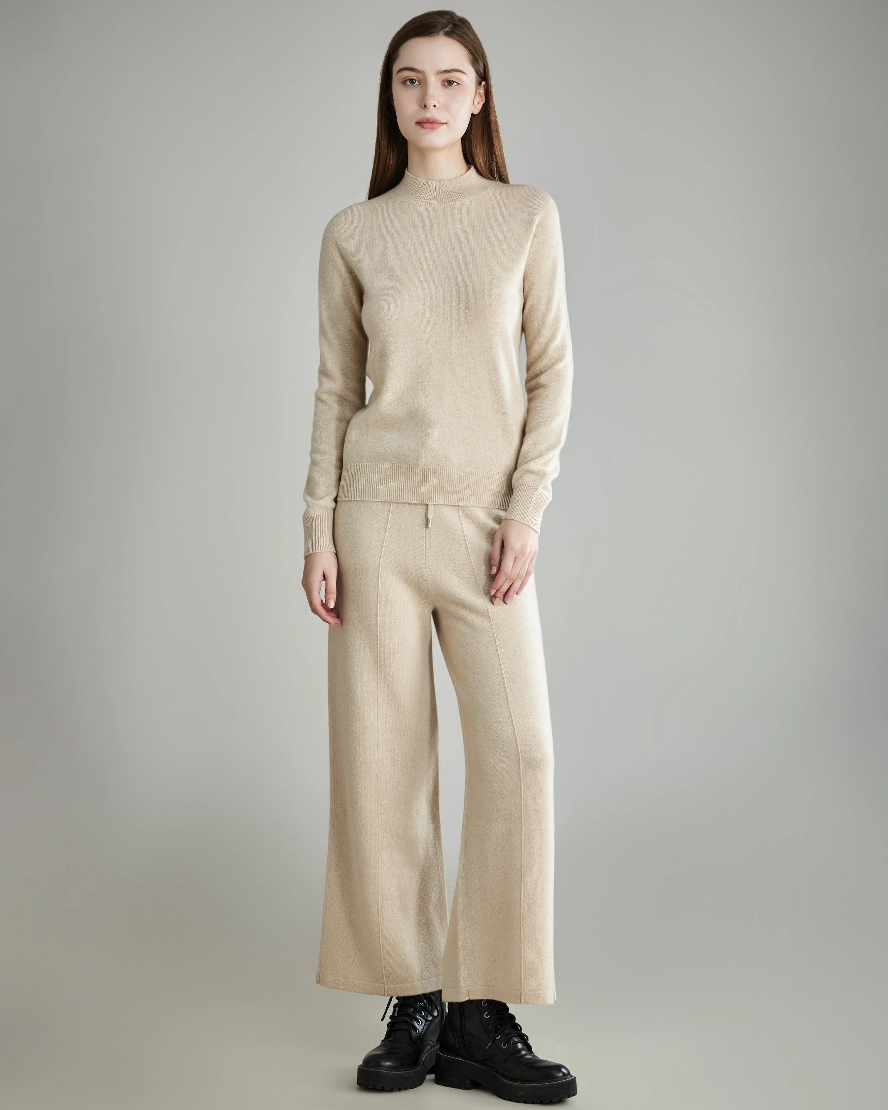Luxury Cashmere Mock Neck Sweater for Women - Soft & Warm Winter Pullover - Perfect for Office, Travel & Casual Outfits