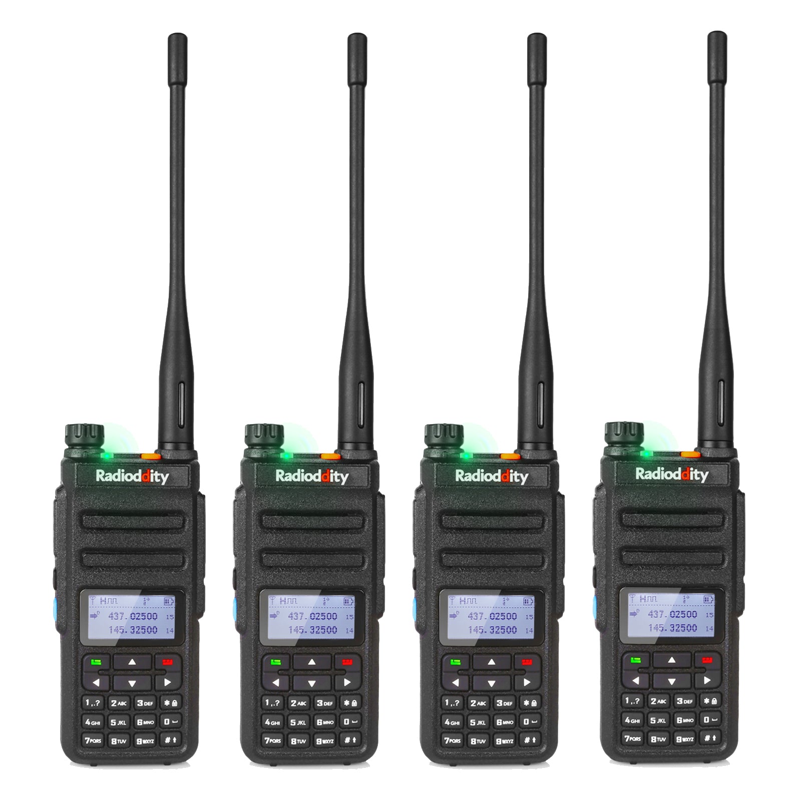 GD 77 DMR Dual Band Dual Time Slot Two Way Radio with Cable - 4 Pack - Ideal for Construction, Security & Outdoor Adventures (Discontinued Model)