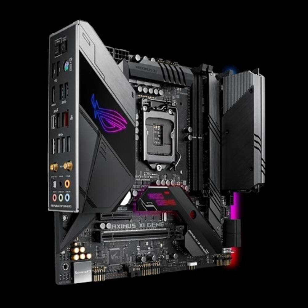 ASUS ROG MAXIMUS XI GENE Z390 mATX Gaming Motherboard - Intel LGA 1151, DDR4, Dual M.2, Wi-Fi - Perfect for High-Performance Gaming PCs & eSports Builds