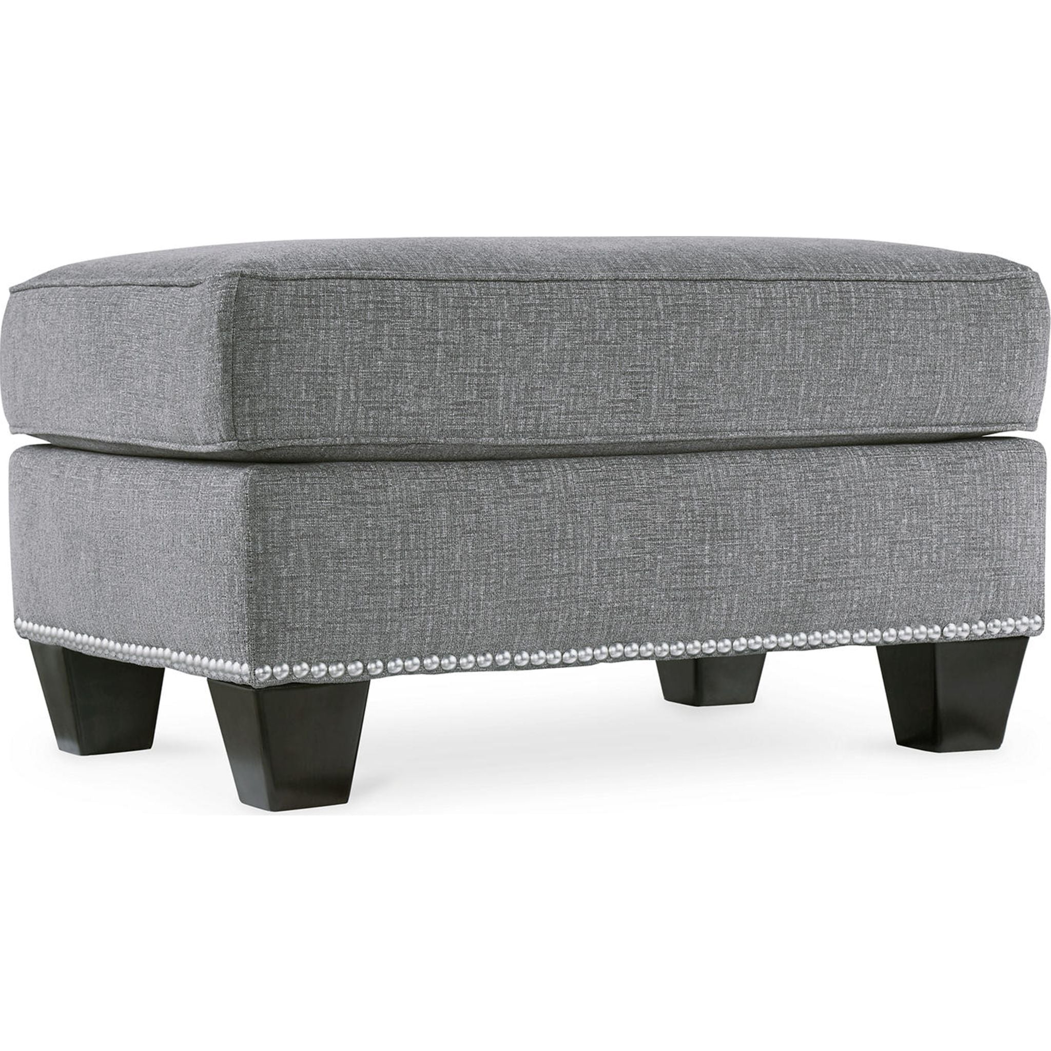 Barrali Ottoman Storage Bench with Tufted Upholstery - Modern Footrest Pouf for Living Room, Bedroom & Entryway - Soft Gray (Fog) - Perfect for Extra Seating & Home Decor