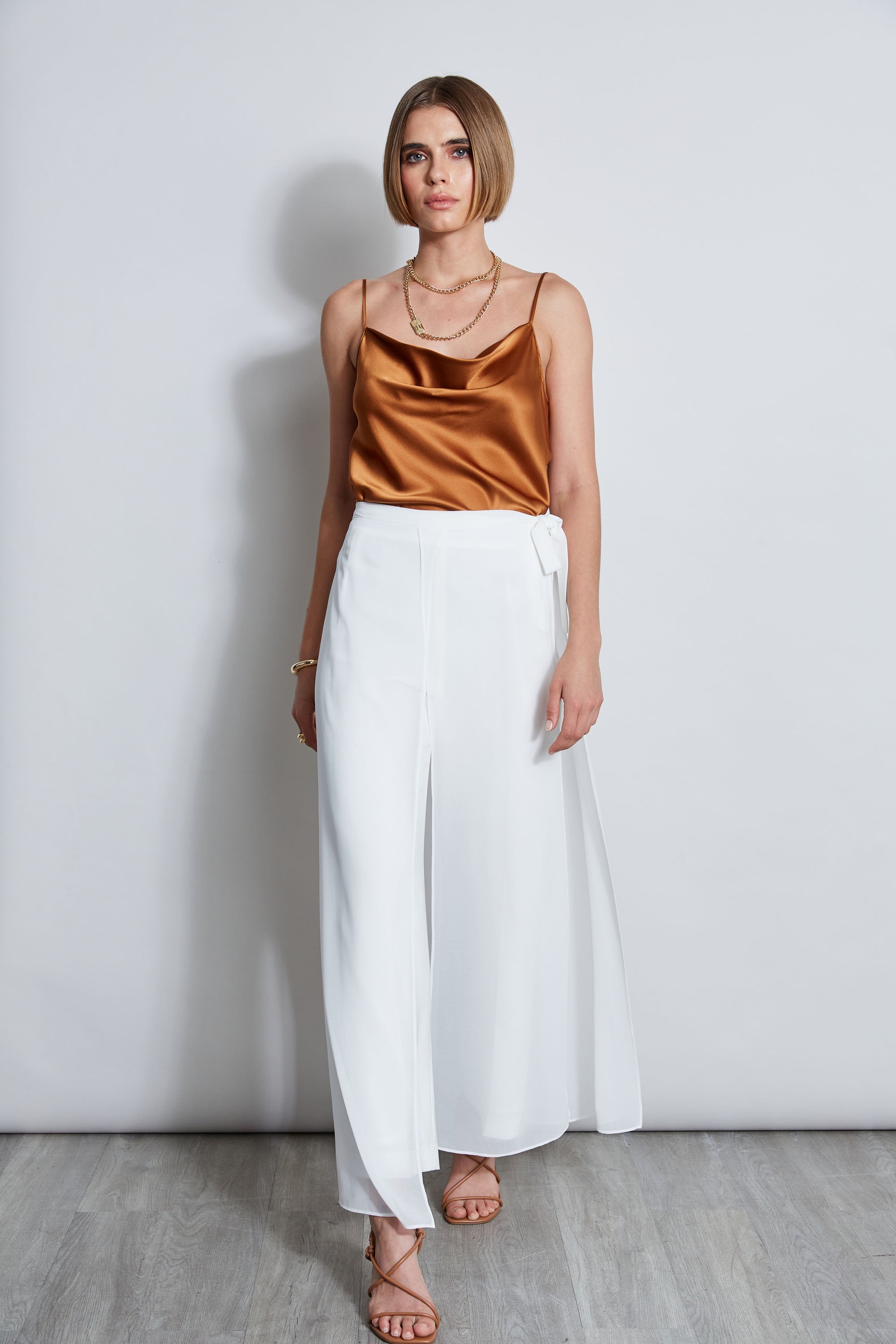 Luxury Stretch Silk Satin Cami Top for Women - Soft & Comfortable Sleepwear & Loungewear - Perfect for Nightwear, Bridal Shower & Romantic Date Nights