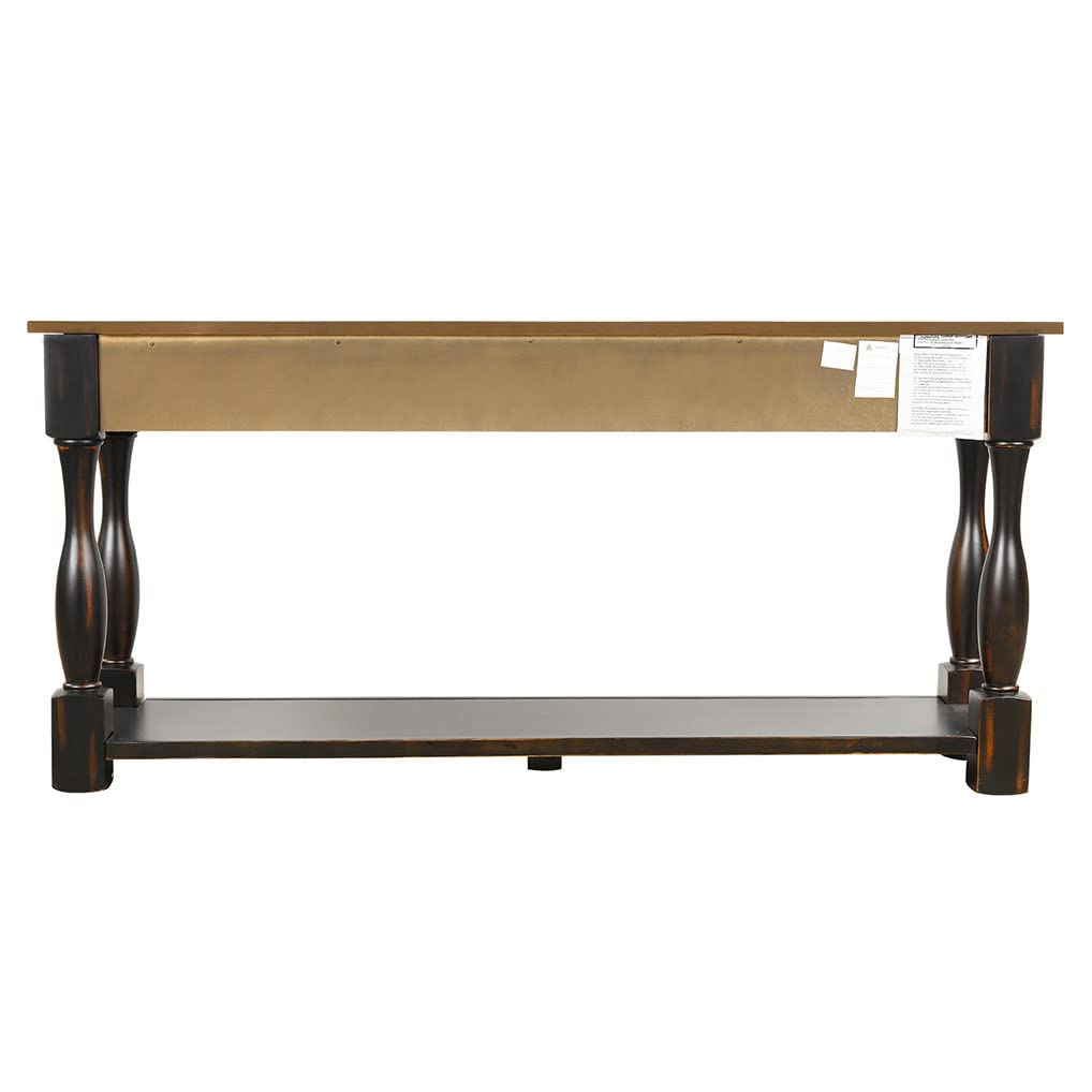 Rustic Farmhouse Console Table with Storage - 64