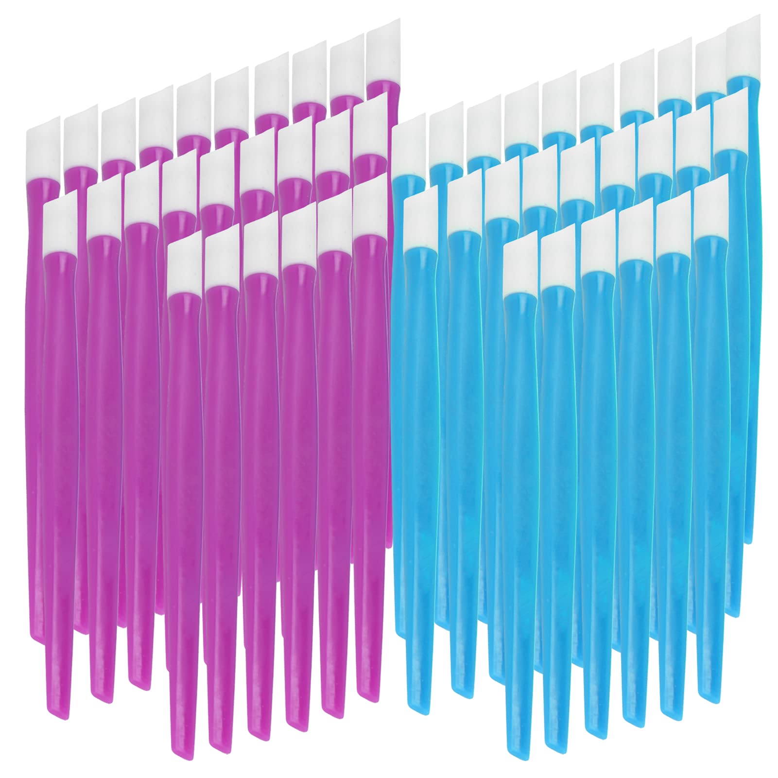 50Pcs Professional Rubber Tipped Nail Cleaner Set - Portable Plastic Handle Cuticle Pusher for Manicure & Pedicure - Essential Nail Art Salon Tools for Manicurists & Home Use - Perfect for Nail Salons, Spas & DIY Nail Care
