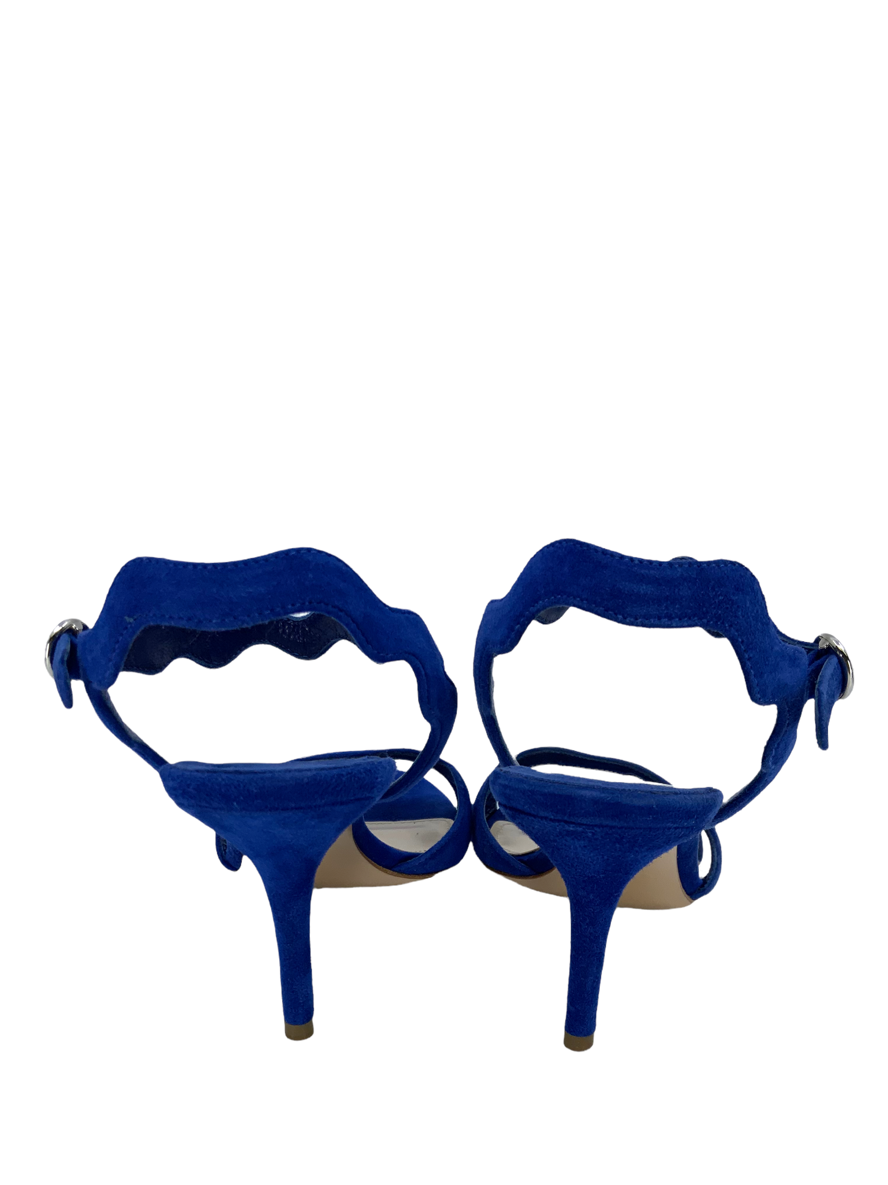 Prada Wavy Strap Scalloped Suede Sandals Women's Size 7 | New Luxury Designer Heels for Summer Outfits & Beach Weddings