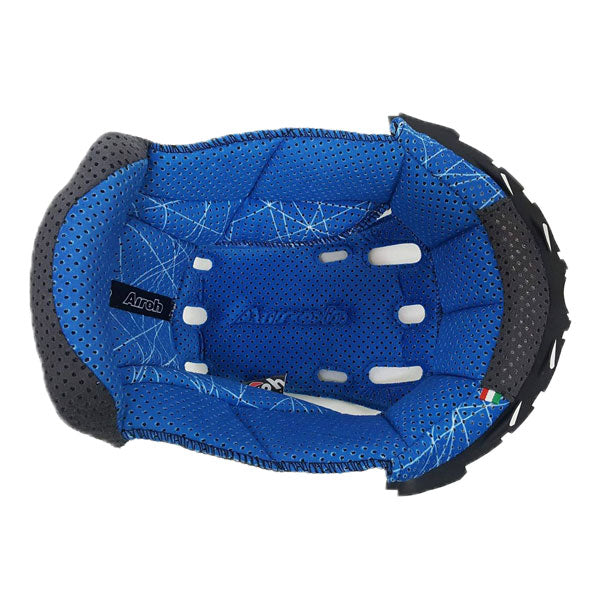 Airoh Centre Pad Yellow & Blue Replacement for Aviator 2.2 Motorcycle Helmets - Comfort Upgrade for Street & Racing Use