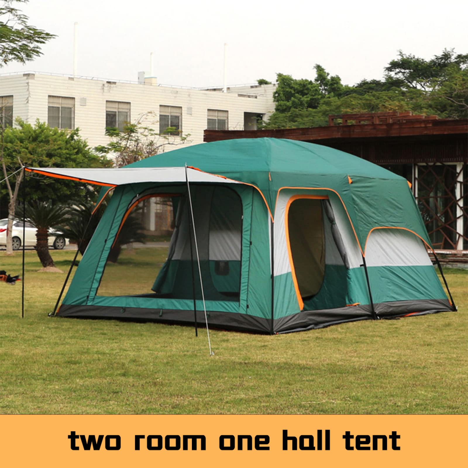 FLBT Blackout Camping Tent - Waterproof & Bug-Proof Instant Dome Tent for 5-8 People, Lightweight & Durable Frame Tent for Family Camping, Hiking, Beach & Outdoor Parties | Perfect for Summer Festivals & Backyard Gatherings