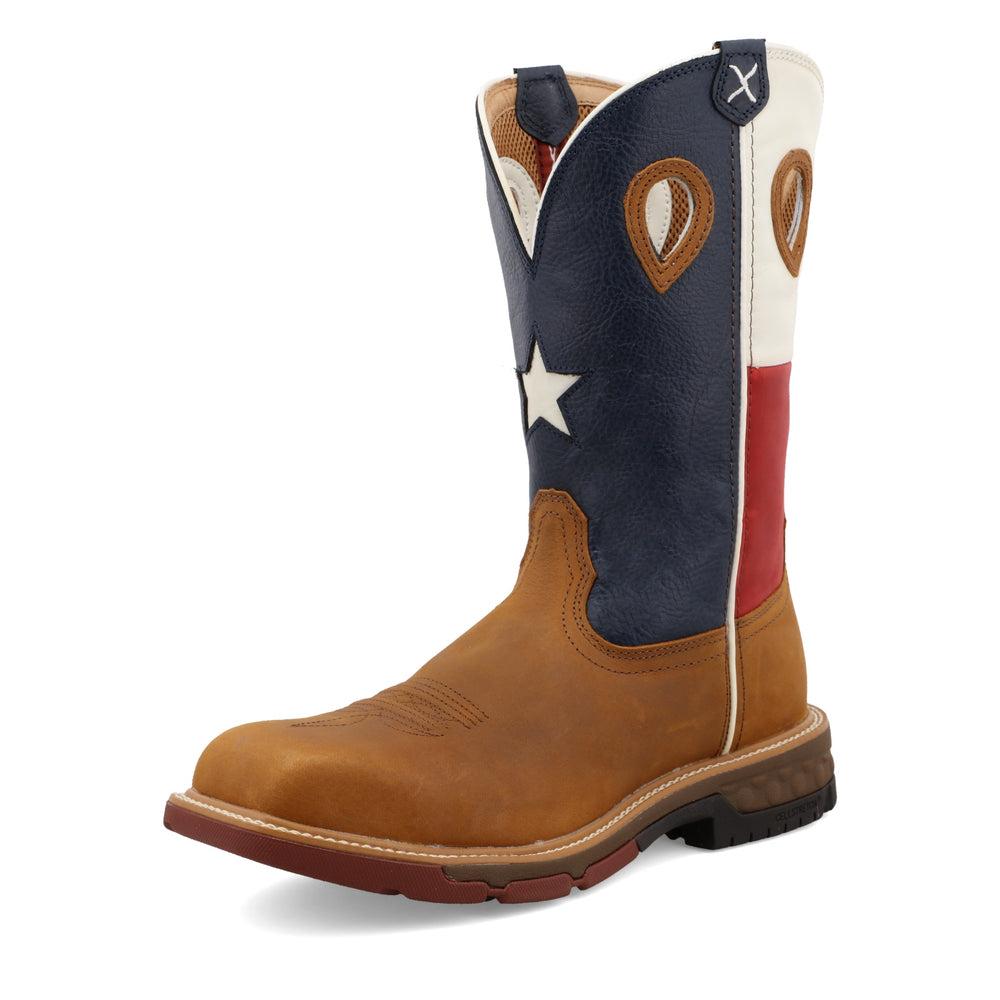 Men's 12 Inch Western Work Boots - Durable Leather Cowboy Boots for Ranch, Construction & Outdoor Work | Comfortable Safety Footwear for Men