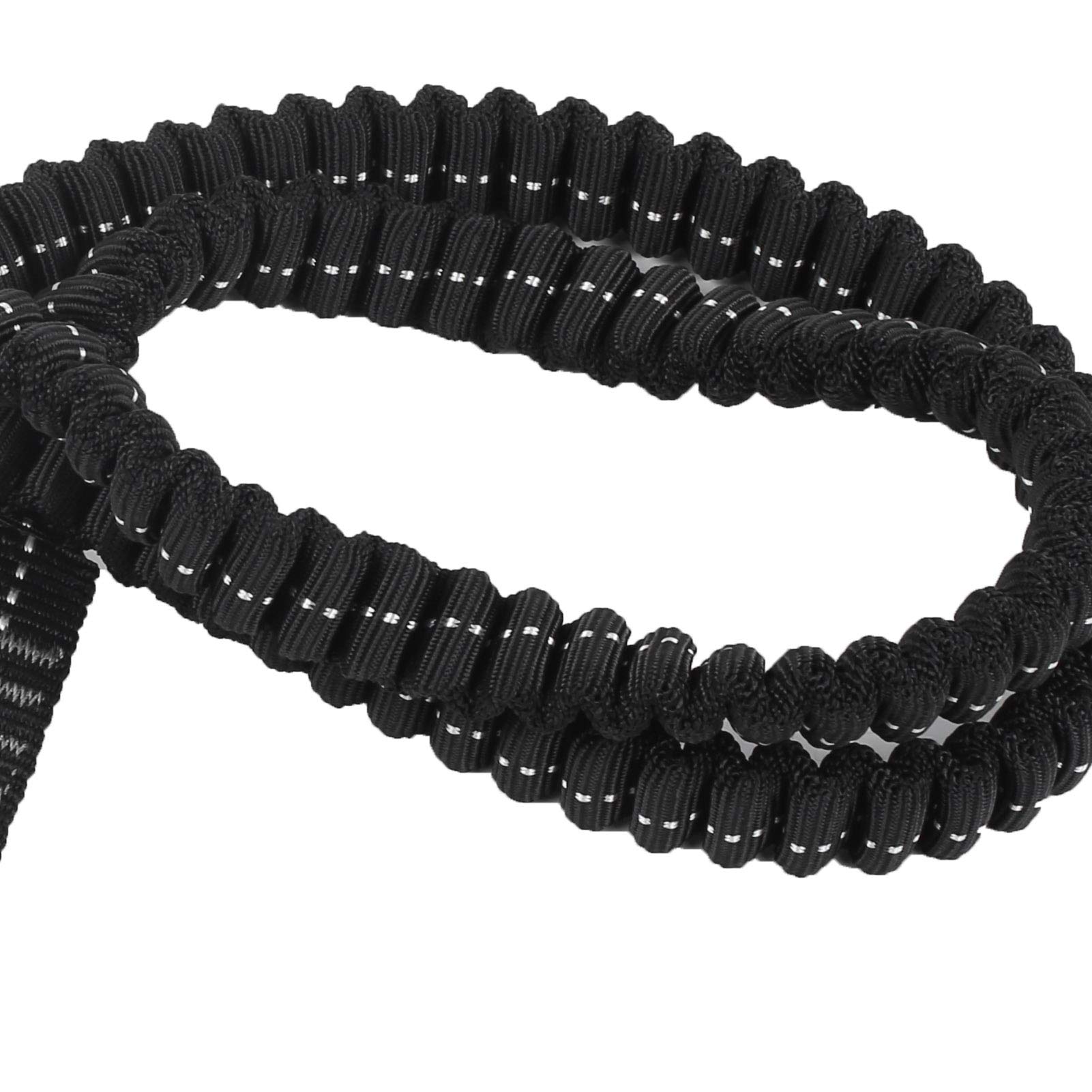 Heavy Duty Safety Belt with Double Steel Hooks - Large Cord Hook & Elastic Anti-Fall Safety Rope for Construction Workers, Rock Climbers, Roofers & Outdoor Adventures - Perfect for Building Sites, Mountain Climbing & High-Altitude Work