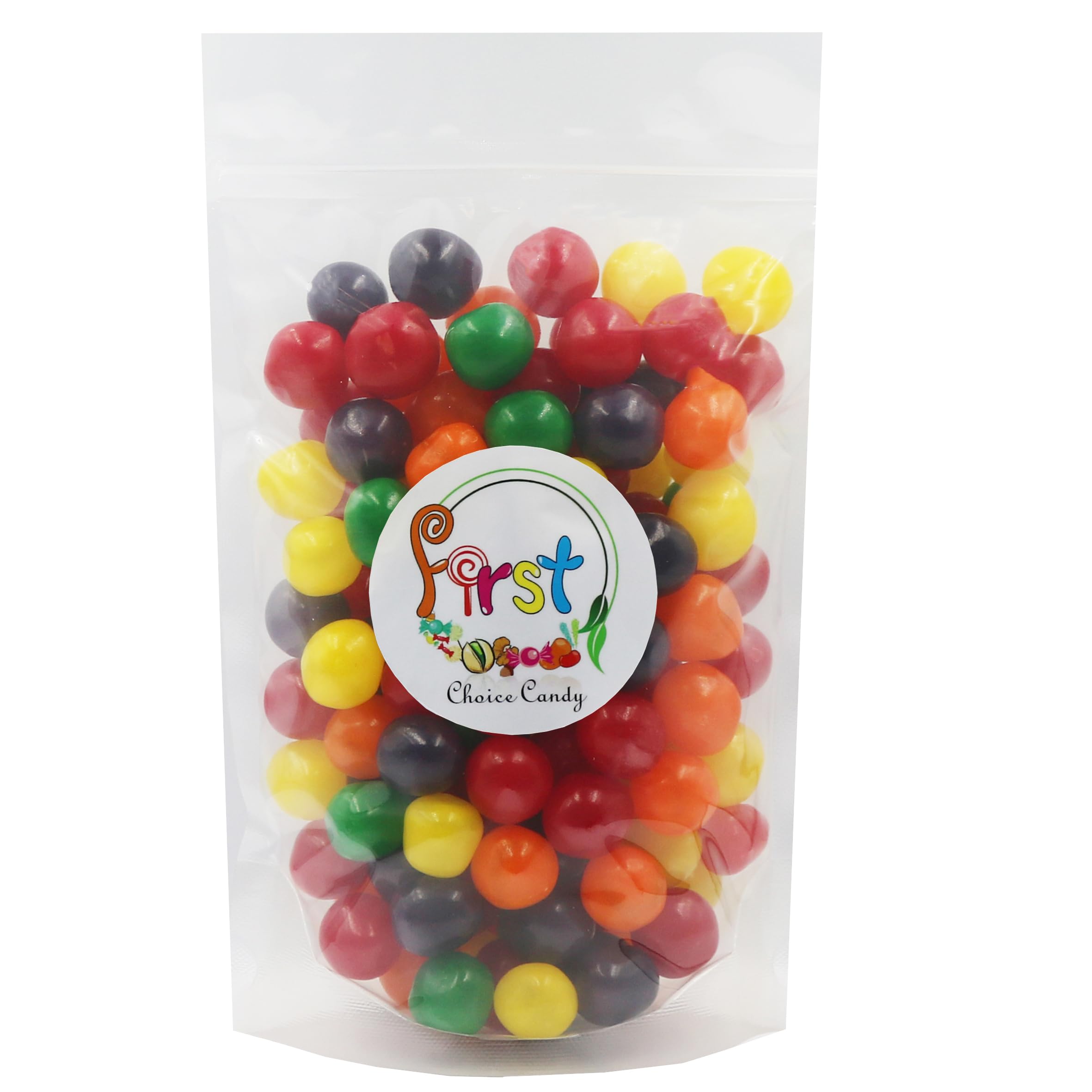 Sour Chewy Fruit Candy Balls - Assorted Flavors 1lb Bulk Pack - Perfect for Parties, Movie Nights & Office Snacks