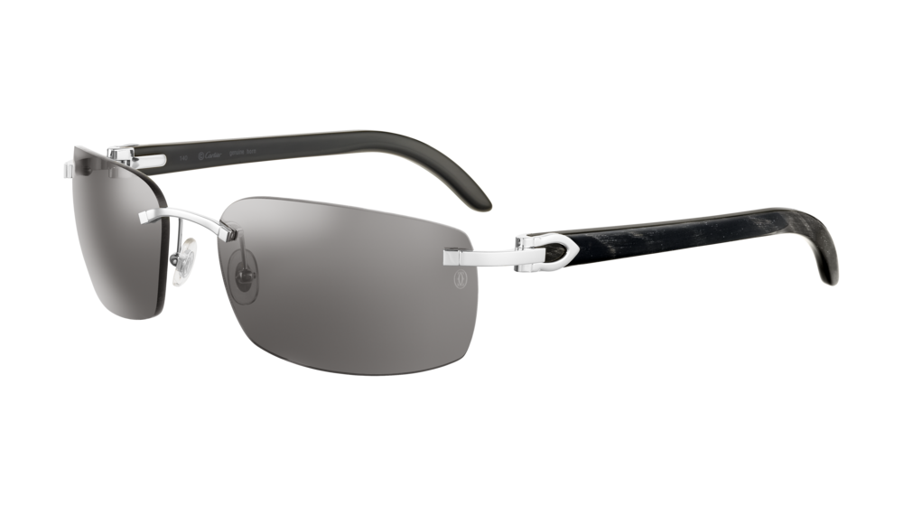 Cartier C Décor Buffalo Horn Sunglasses CT0046S 001 - Luxury Designer Shades for Men & Women - Perfect for Travel, Beach, and Outdoor Activities