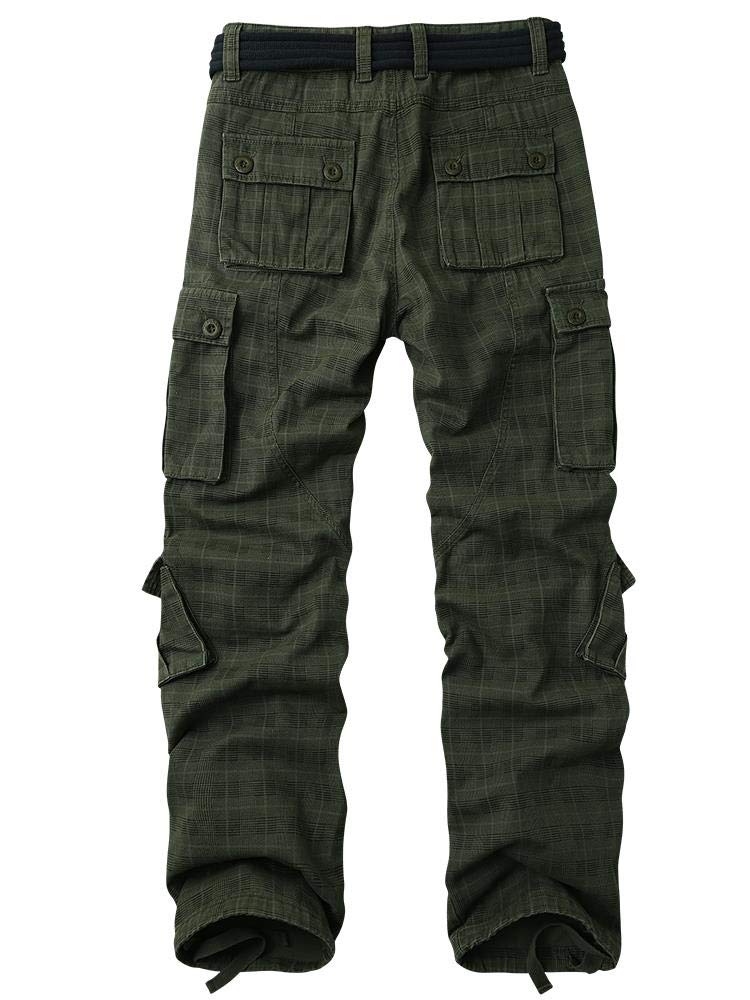 AKARMY Men's Tactical Cargo Pants - Military Camo Combat Work Pants with 8 Pockets, No Belt Needed - Perfect for Outdoor Hiking, Camping & Tactical Operations