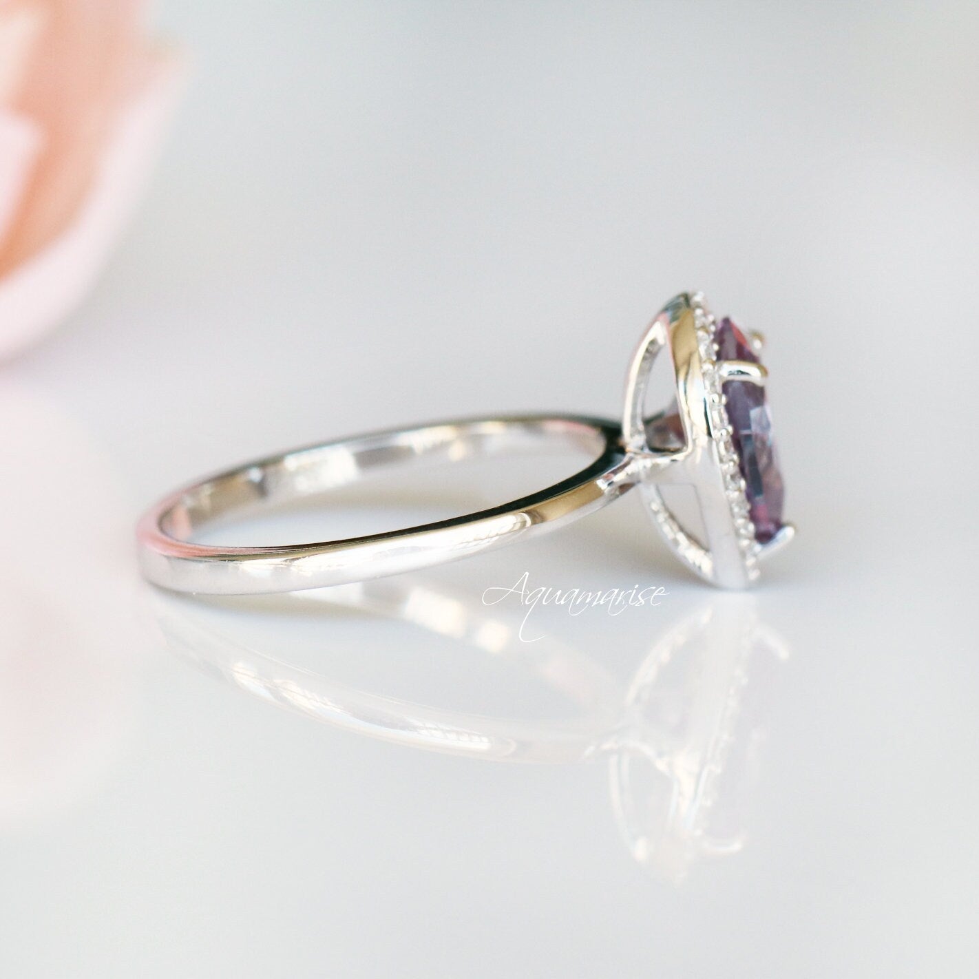 Camila Alexandrite Ring Sterling Silver – Elegant Birthstone Jewelry for Women, Perfect for Gifts, Anniversaries & Special Occasions