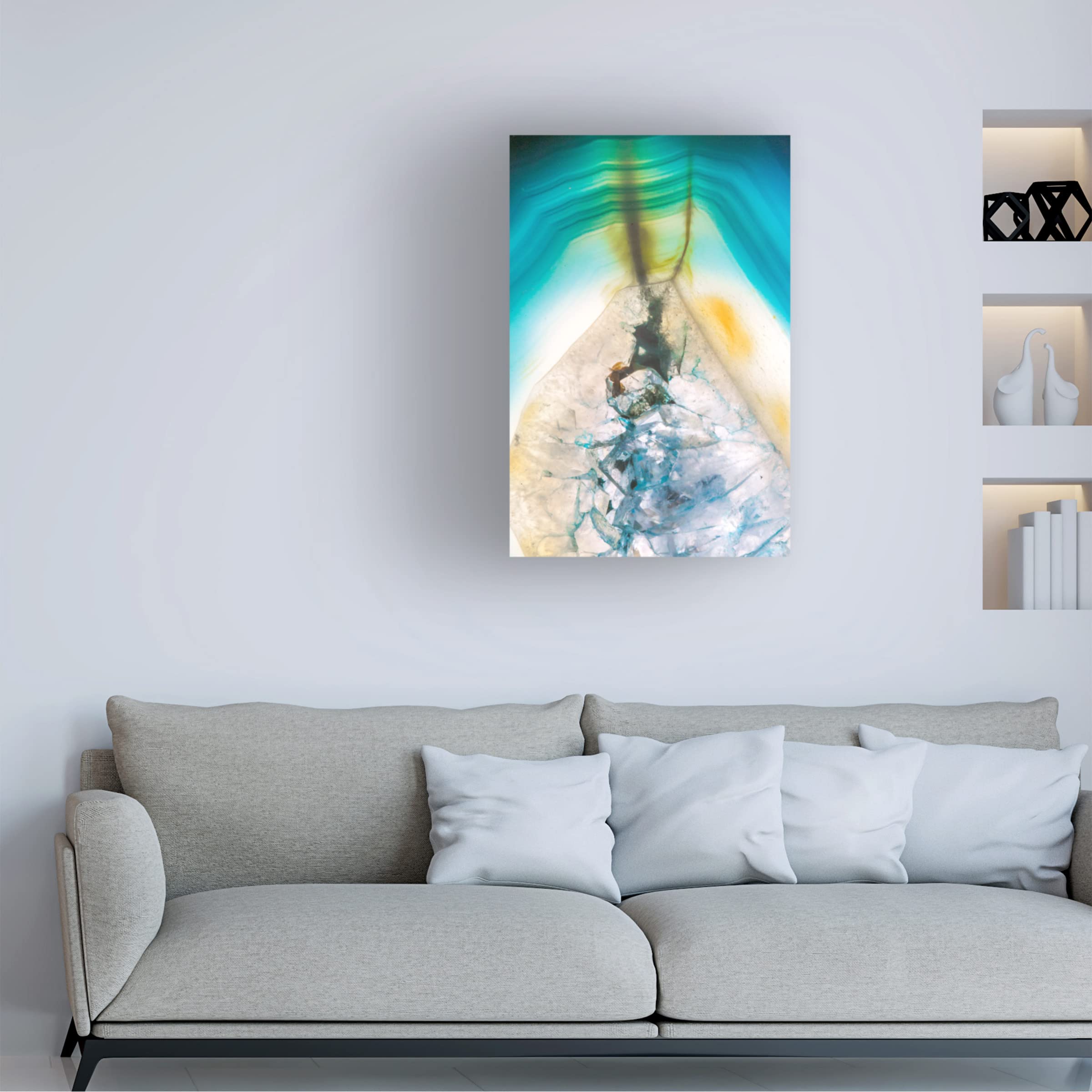 Trademark Fine Art 'Subscape II' Canvas Art Print by Ryan Hartson Weddle - 16x24 Inches, Modern Abstract Wall Decor for Living Room, Bedroom & Office