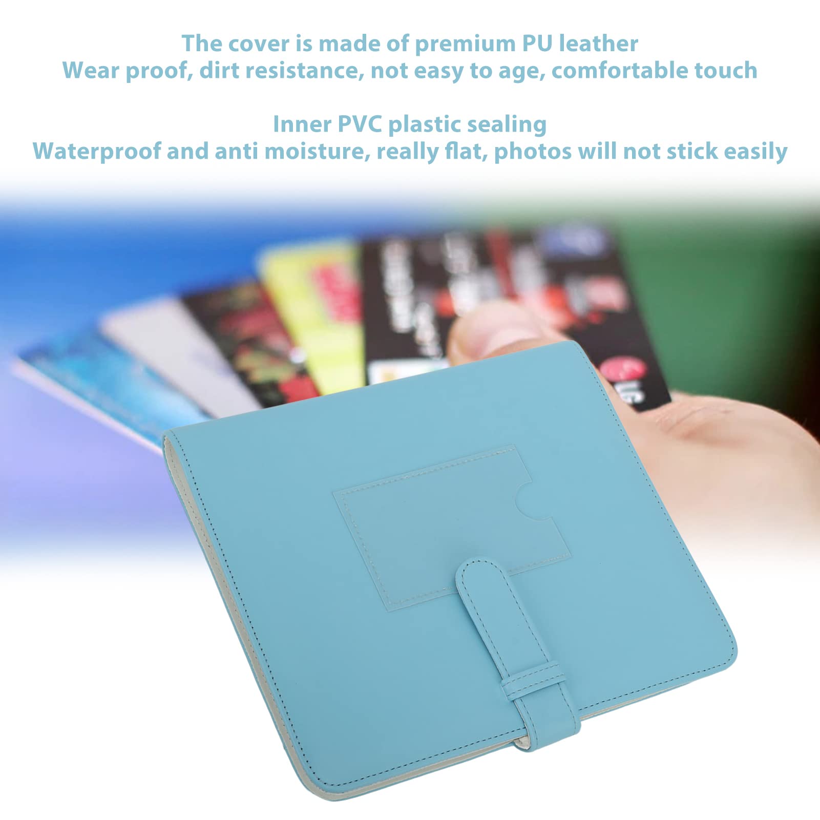 Mini Camera Photo Album - High Transparency Travel Photo Book for Memories, Scrapbooking & Polaroid Pictures (Blue) - Perfect for Travel, Weddings & DIY Projects