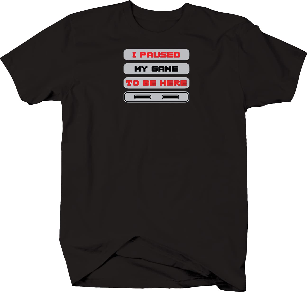 Paused My Game to Be Here Gamer T-Shirt - Softstyle Black Tee for Gaming, Esports & Casual Wear