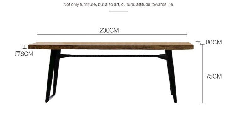 FINN Solid Wood Dining Table - Scandinavian Nordic Design Hardwood Conference Table for Home Office & Modern Living Room | Eco-Friendly & Durable