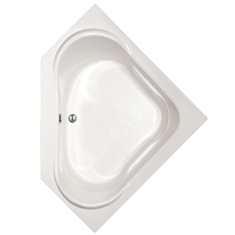 Clarissa White Corner Drop-In Air Tub with 6 Jets - 55 x 35 x 19.5 Inch Acrylic Bathtub for Luxury Bathroom Spa Experience | Designer Collection for Modern Homes