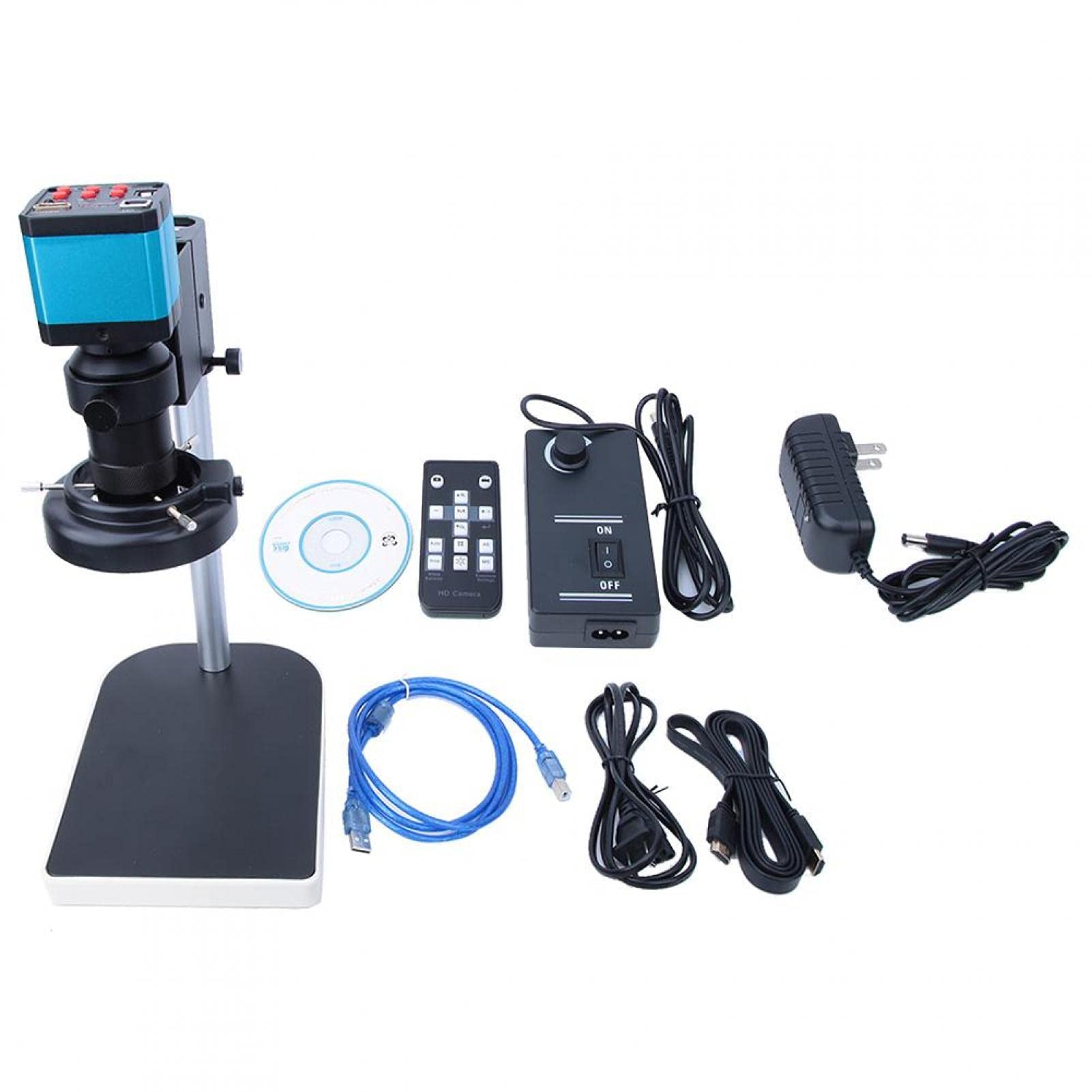 KP-1501 14MP HD Microscope Camera with LED Lights for Precision Machinery - Ideal for Industrial Inspection, PCB Repair & Scientific Research (US Compliant)