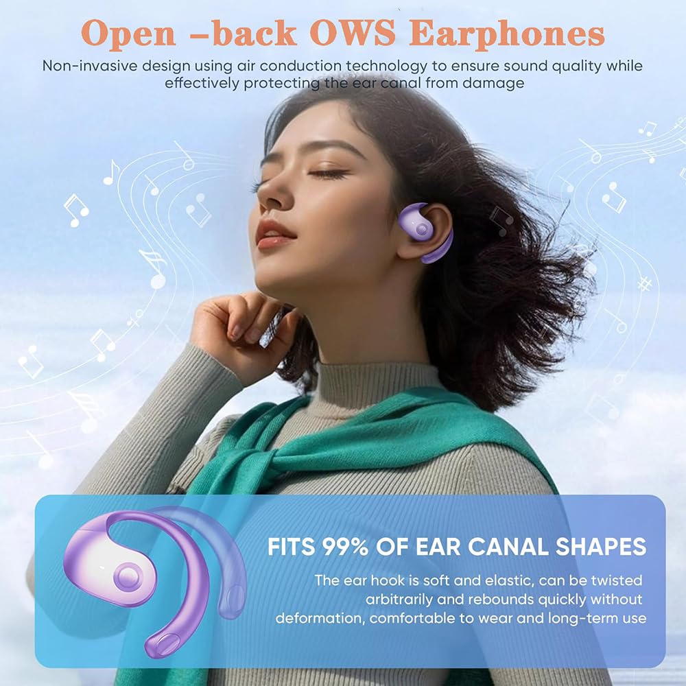 Wireless Bluetooth Earbuds with Charging Case - Ball Shape TWS Gaming Headphones, Low Latency for iPhone & Android (Purple) - Perfect for Gamers, Runners, Fitness & Sports Enthusiasts