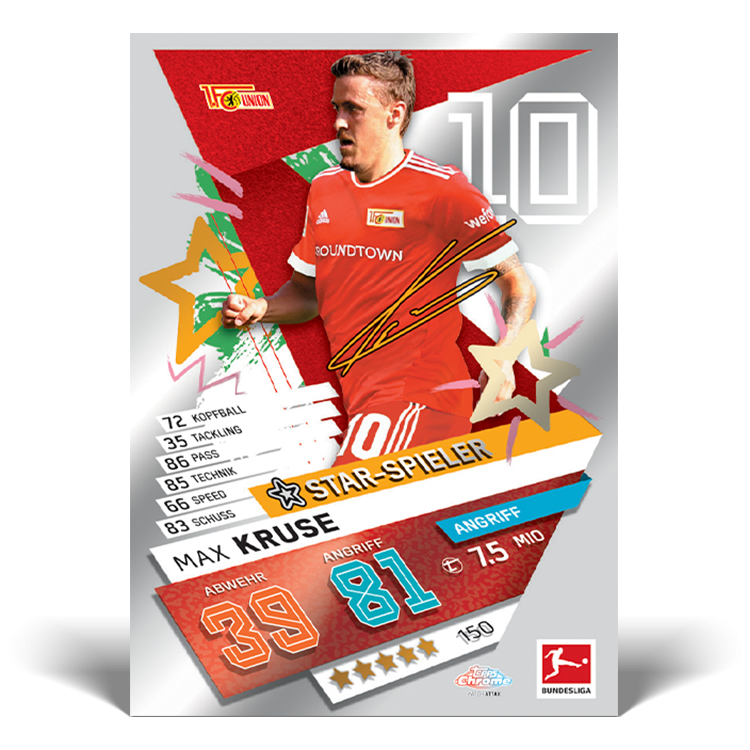 Topps Bundesliga Match Attax Chrome 2021/22 Soccer Trading Cards - Single Pack for Collectors & Fans | Perfect for Trading, Gifts & Display