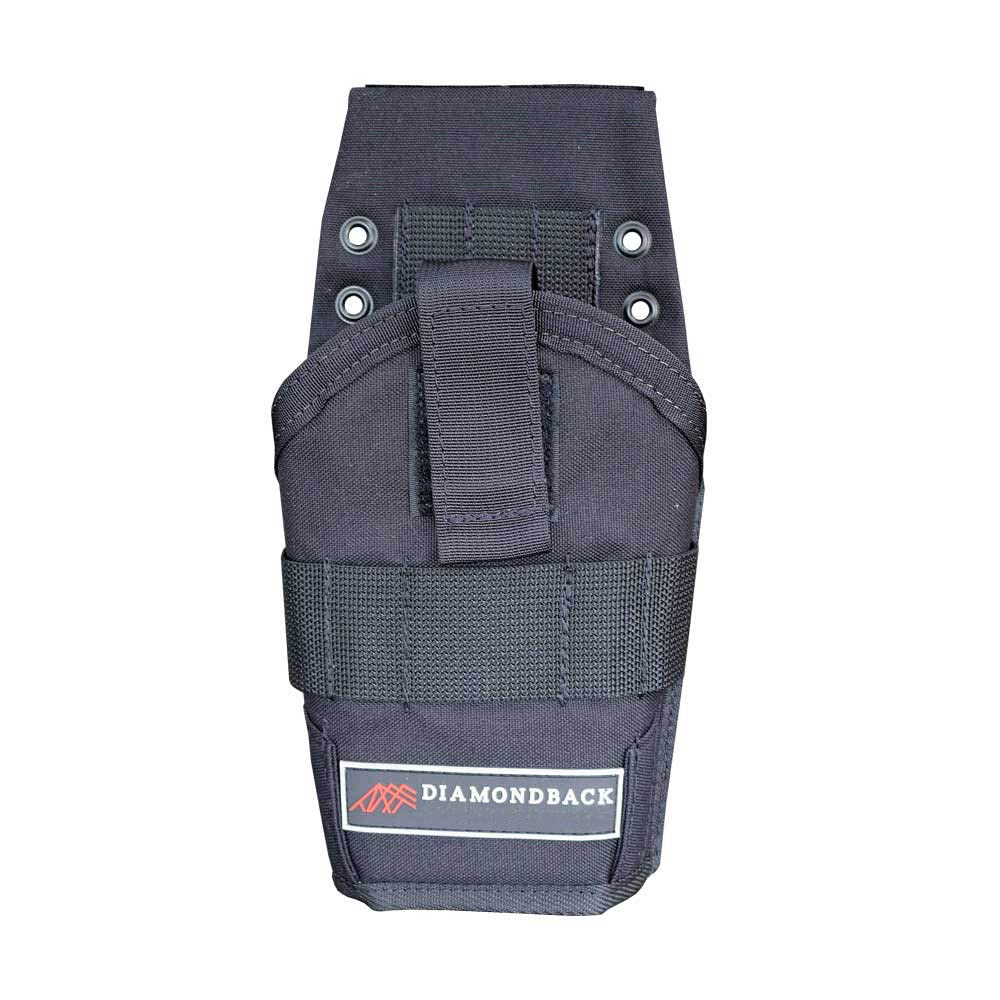 Diamondback Solo Drill Driver Holster - Black Tool Holder for Cordless Drills, Screwguns & Power Tools | 7 Drill Bit Slots | 6x3x12 Inches | Perfect for Construction, DIY Projects & Workshop Organization