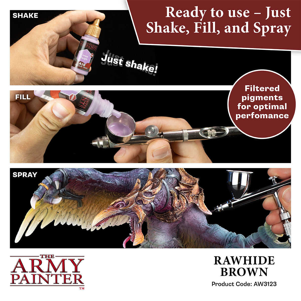 Warpaints Air: Rawhide Brown - High-Quality Acrylic Paint for Miniatures & Models - Perfect for Warhammer, D&D, and Tabletop Gaming
