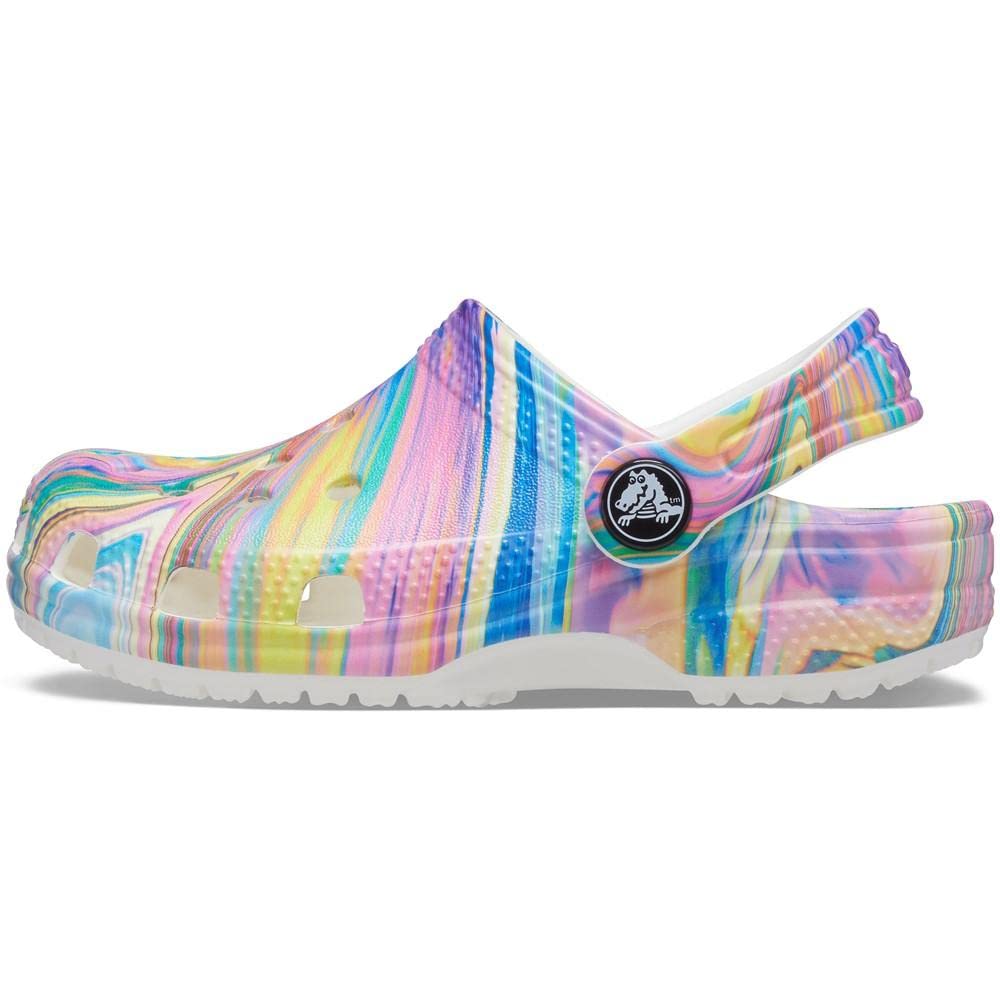 Crocs Classic Solar Rainbow Clogs - Comfortable & Lightweight Unisex Slip-On Shoes for Men & Women | Perfect for Beach, Pool, Garden & Casual Wear