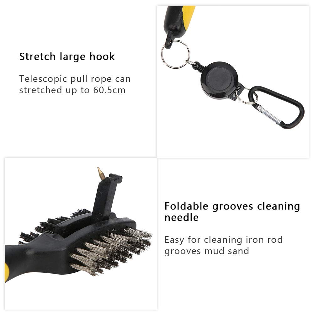 VGEBY Dual-Sided Foldable Cleaning Brush with Nylon & Steel Wire - Multi-Purpose Scrubber for Kitchen, Bathroom, Tiles, Grout, and Outdoor Use